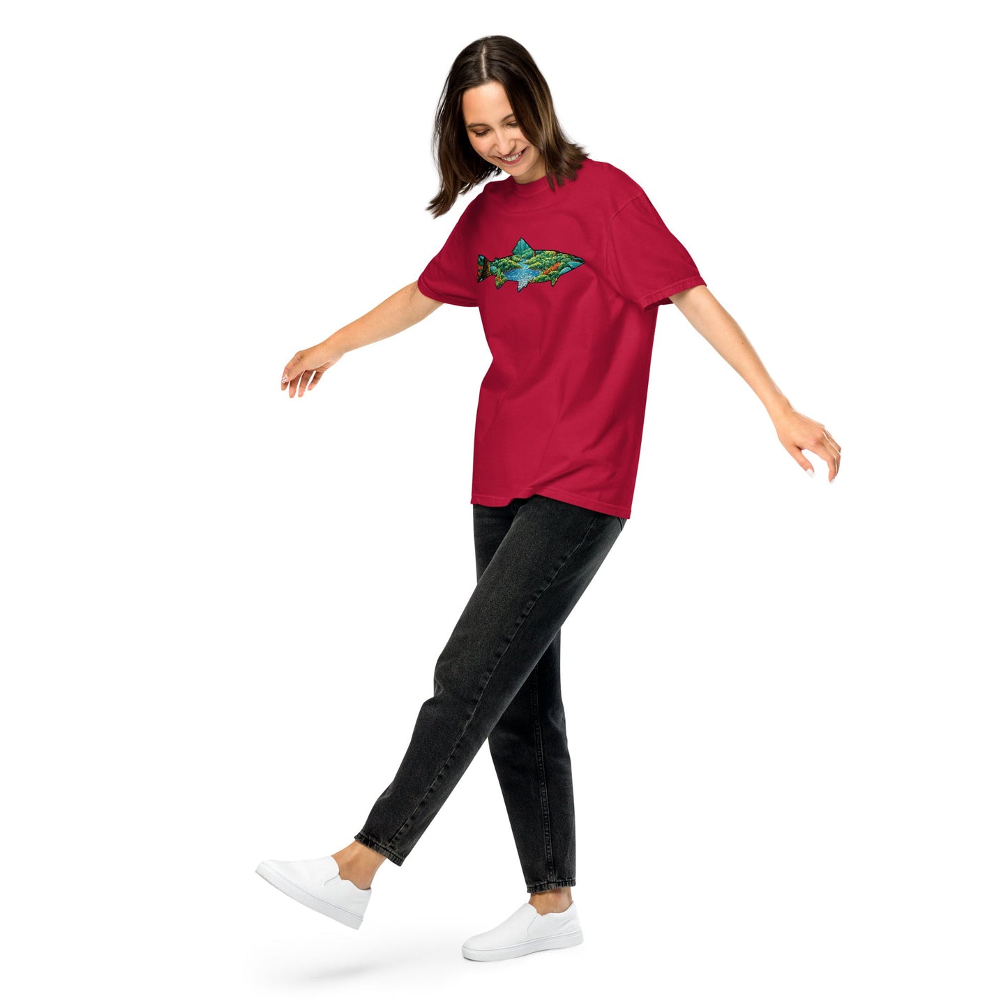 Mosaic Forest Trout Women's (Unisex) Premium Tee - Women's Shirts - Discovery Co.
