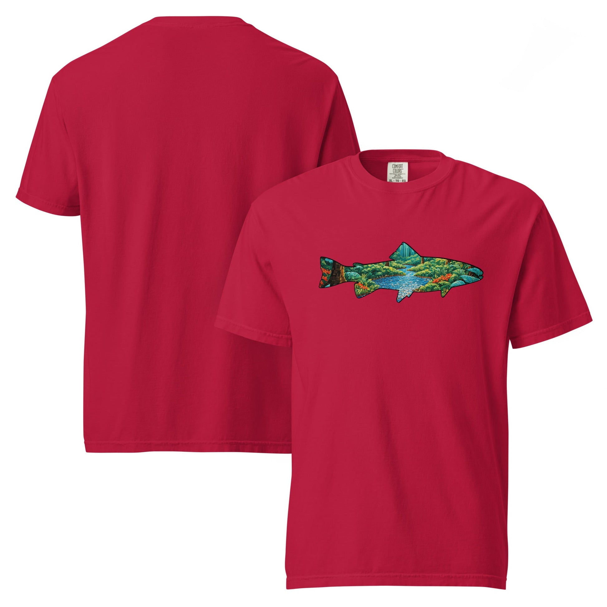 Mosaic Forest Trout Women's (Unisex) Premium Tee - Women's Shirts - Discovery Co.
