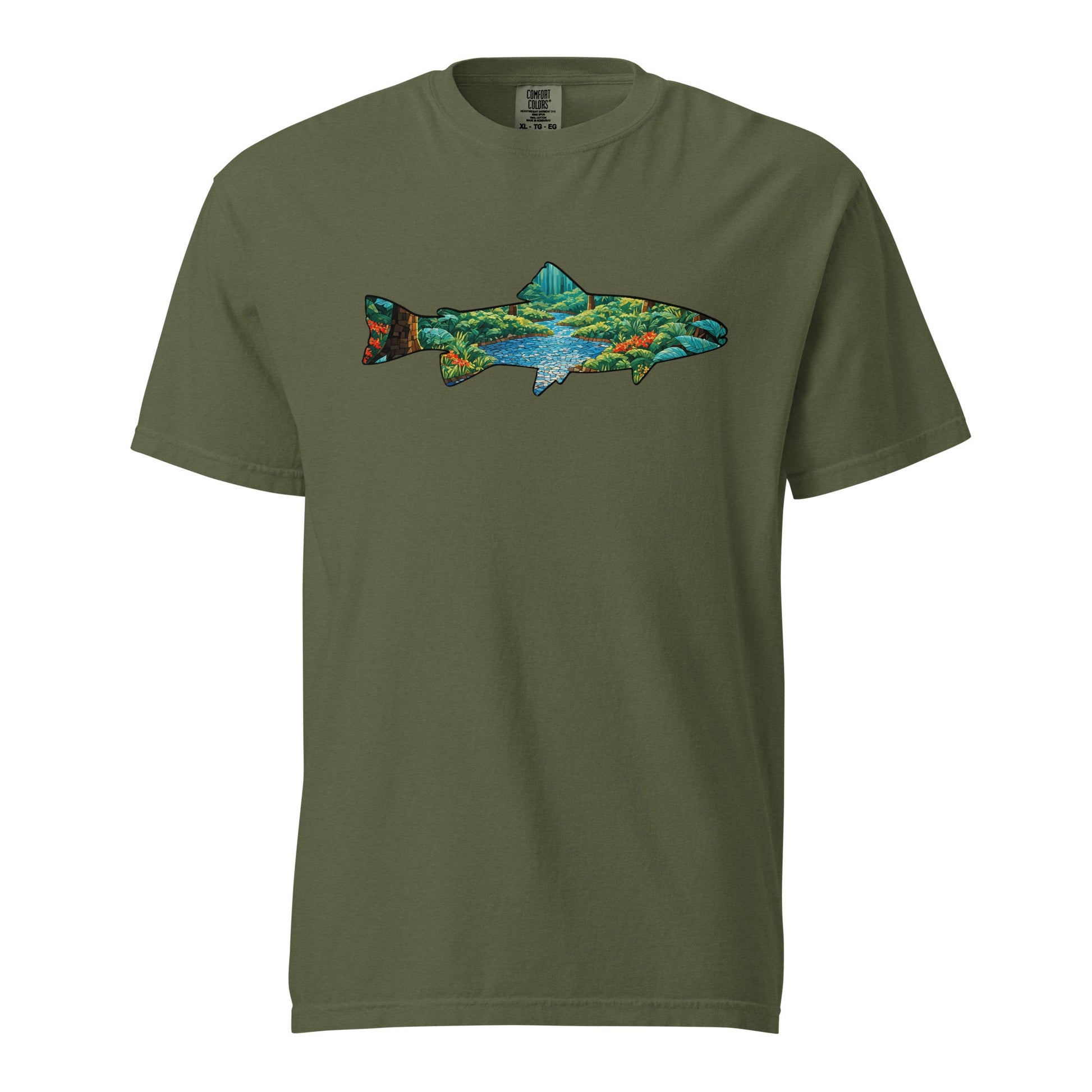 Mosaic Forest Trout Women's (Unisex) Premium Tee - Women's Shirts - Discovery Co.