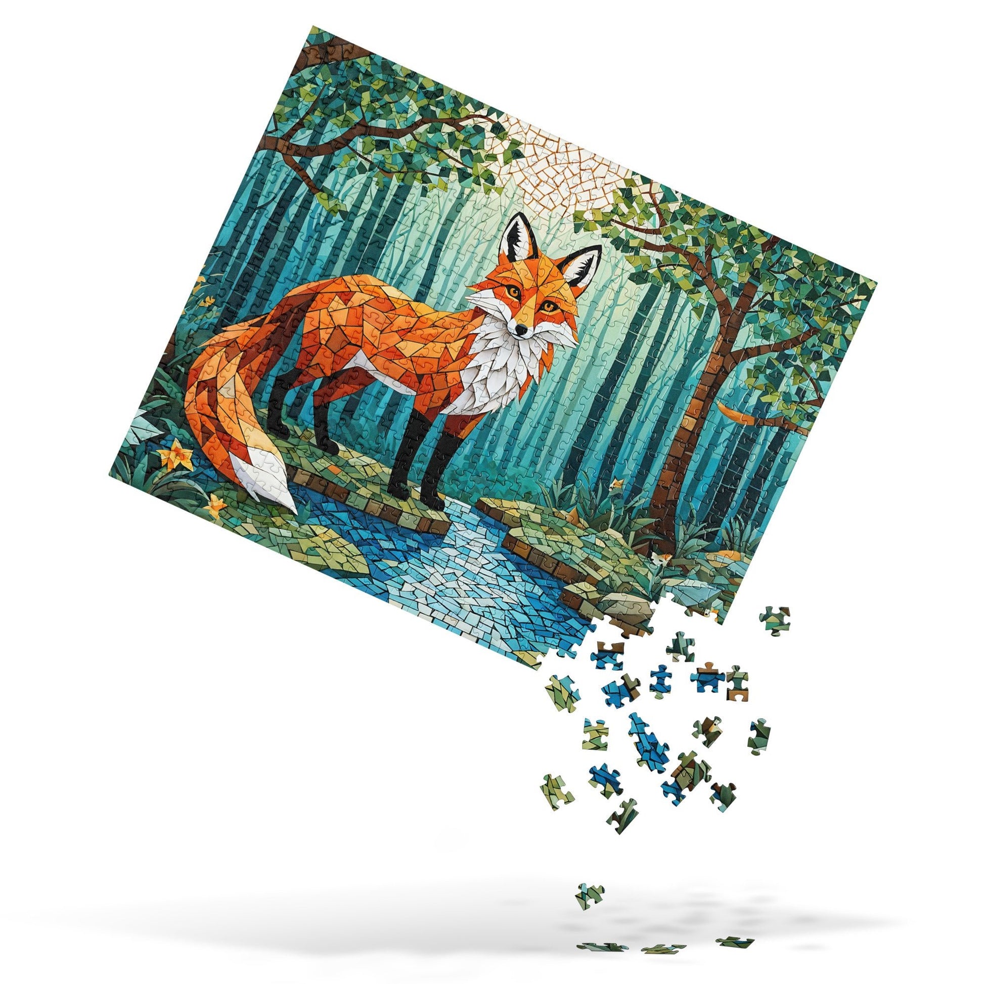 Mosaic Fox By The River Jigsaw Puzzle - Puzzle - Discovery Co.