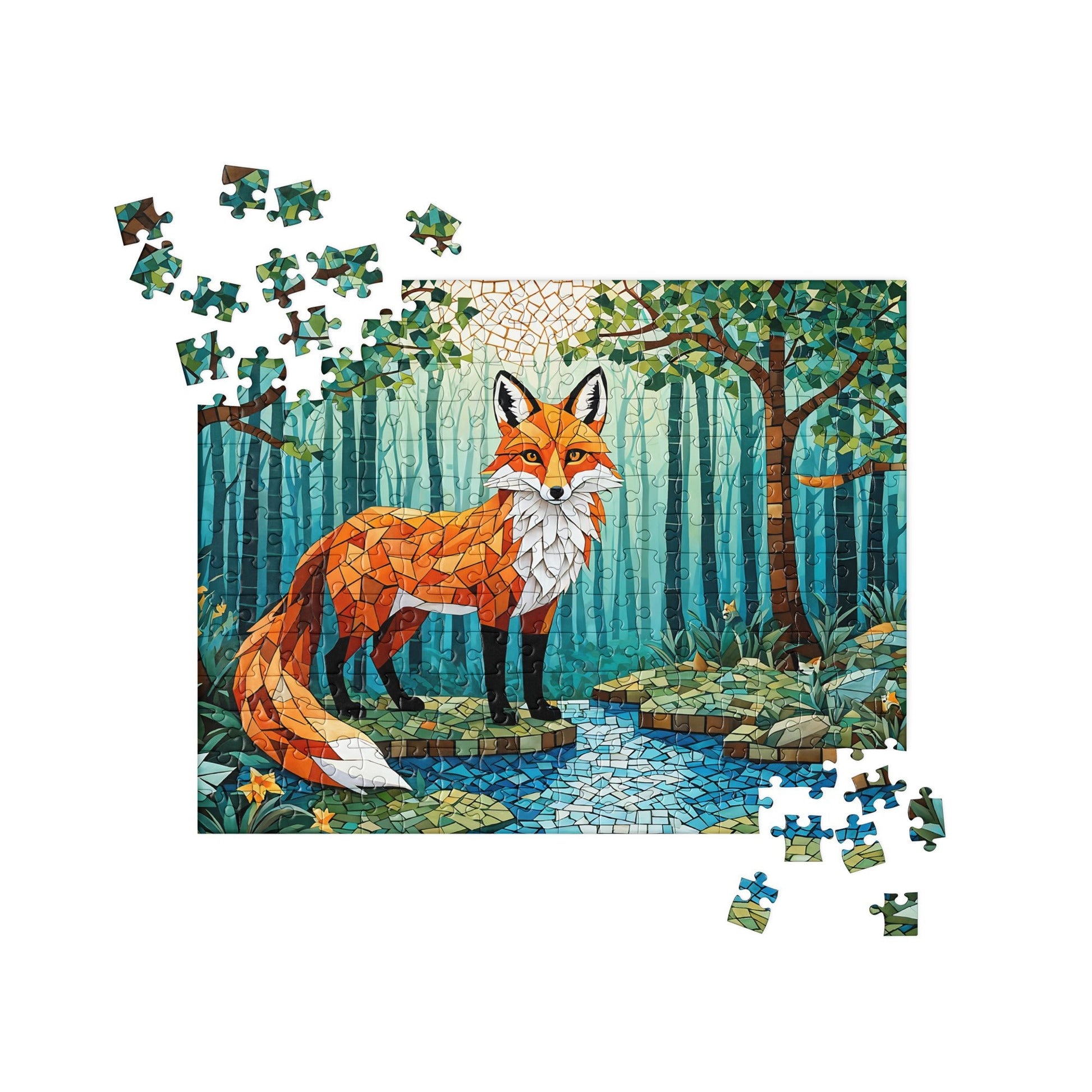 Mosaic Fox By The River Jigsaw Puzzle - Puzzle - Discovery Co.