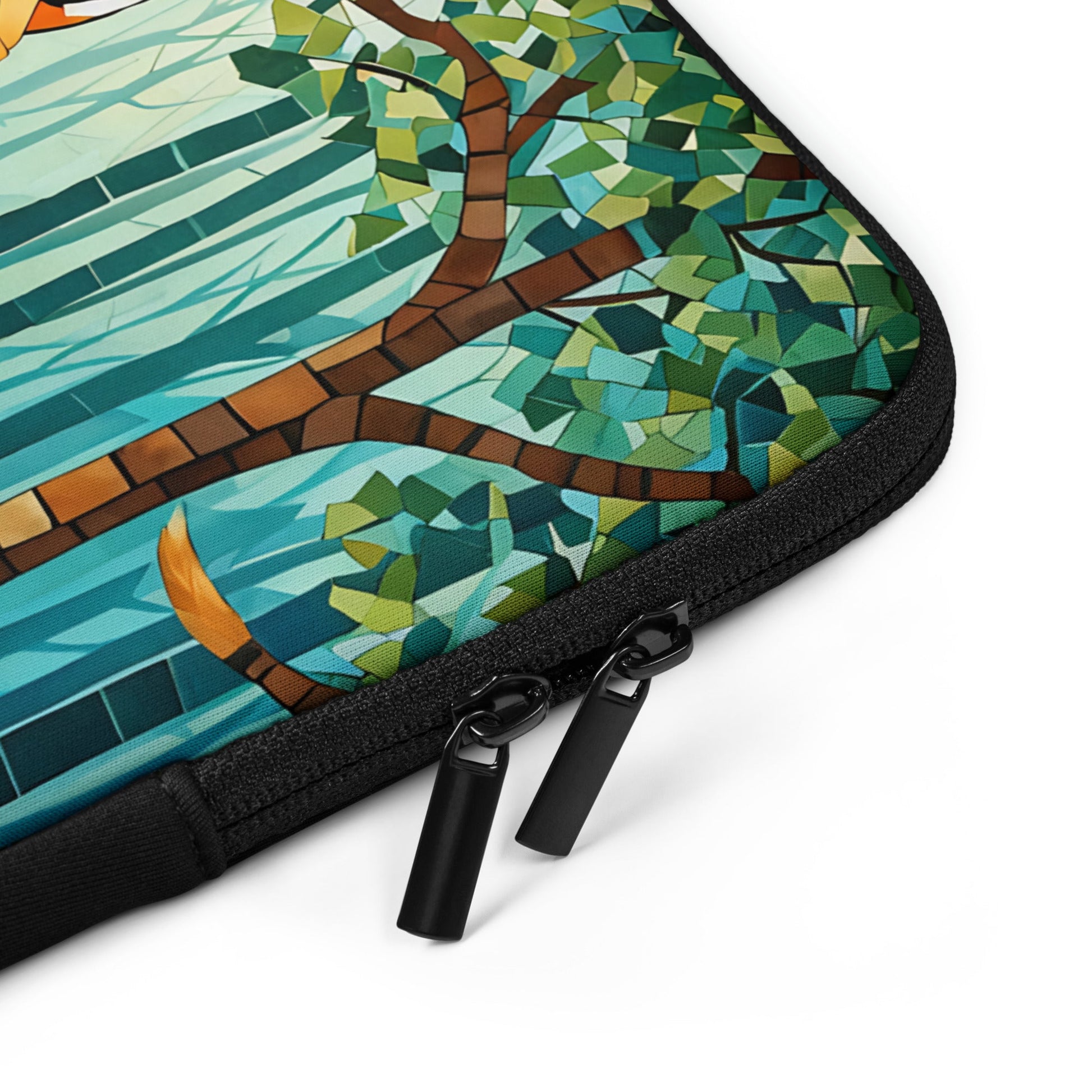Mosaic Fox By The River Laptop Sleeve - Laptop Cases - Discovery Co.