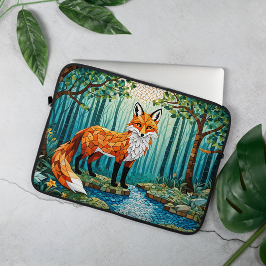 Mosaic Fox By The River Laptop Sleeve - Laptop Cases - Discovery Co.