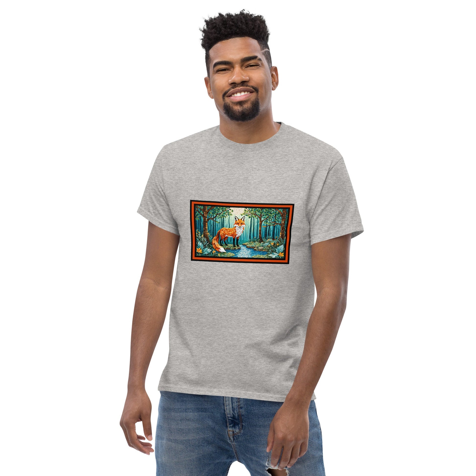 Mosaic Fox By The River Men's Classic Tee - Men's Shirts - Discovery Co.