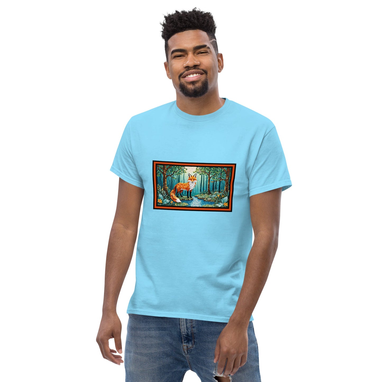 Mosaic Fox By The River Men's Classic Tee - Men's Shirts - Discovery Co.