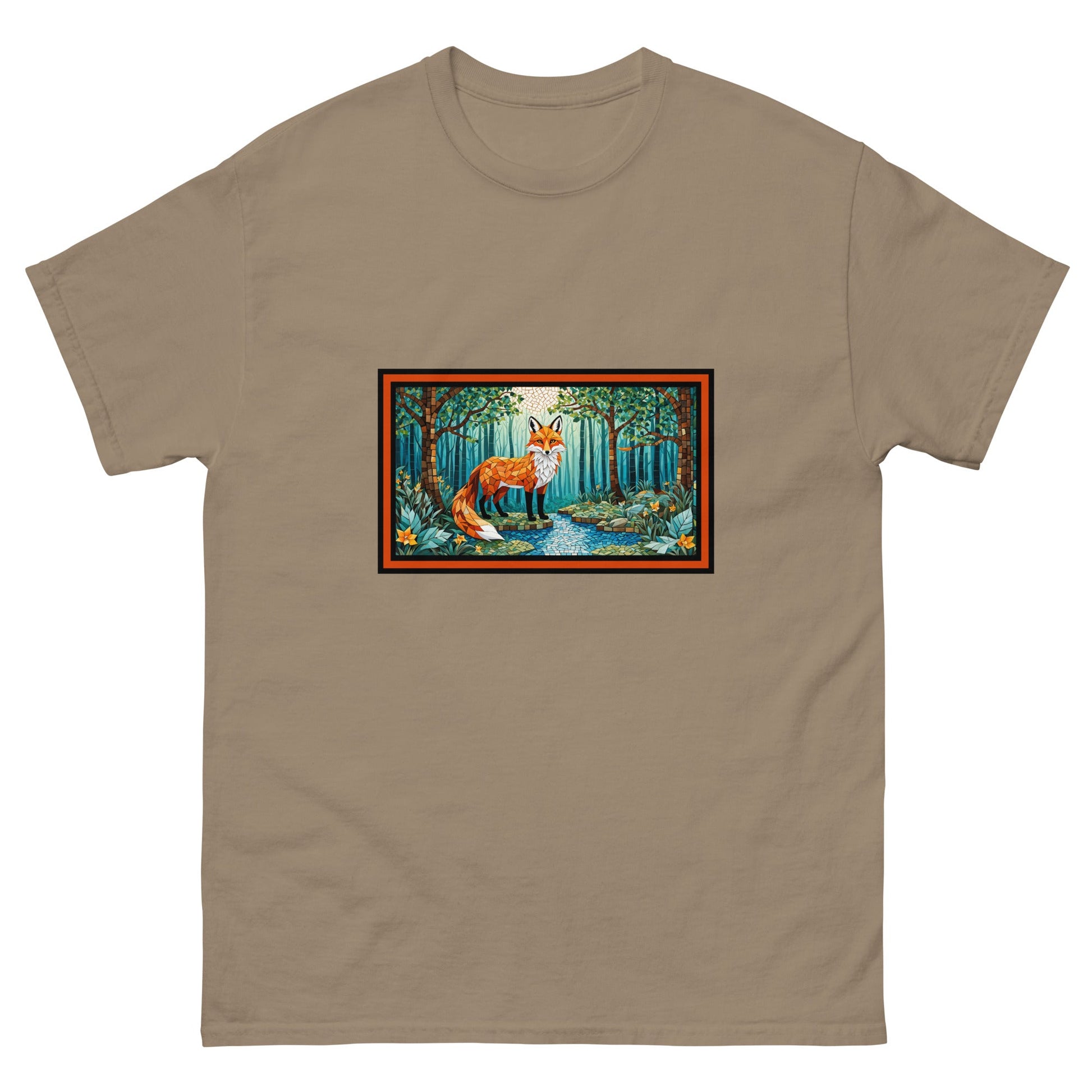 Mosaic Fox By The River Men's Classic Tee - Men's Shirts - Discovery Co.