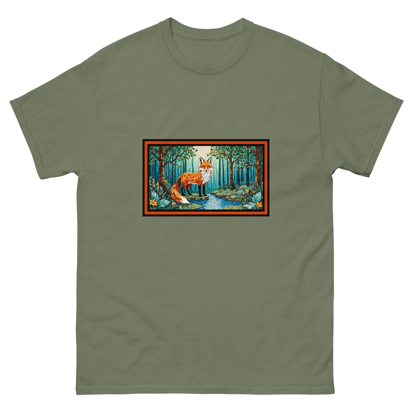 Mosaic Fox By The River Men's Classic Tee - Men's Shirts - Discovery Co.