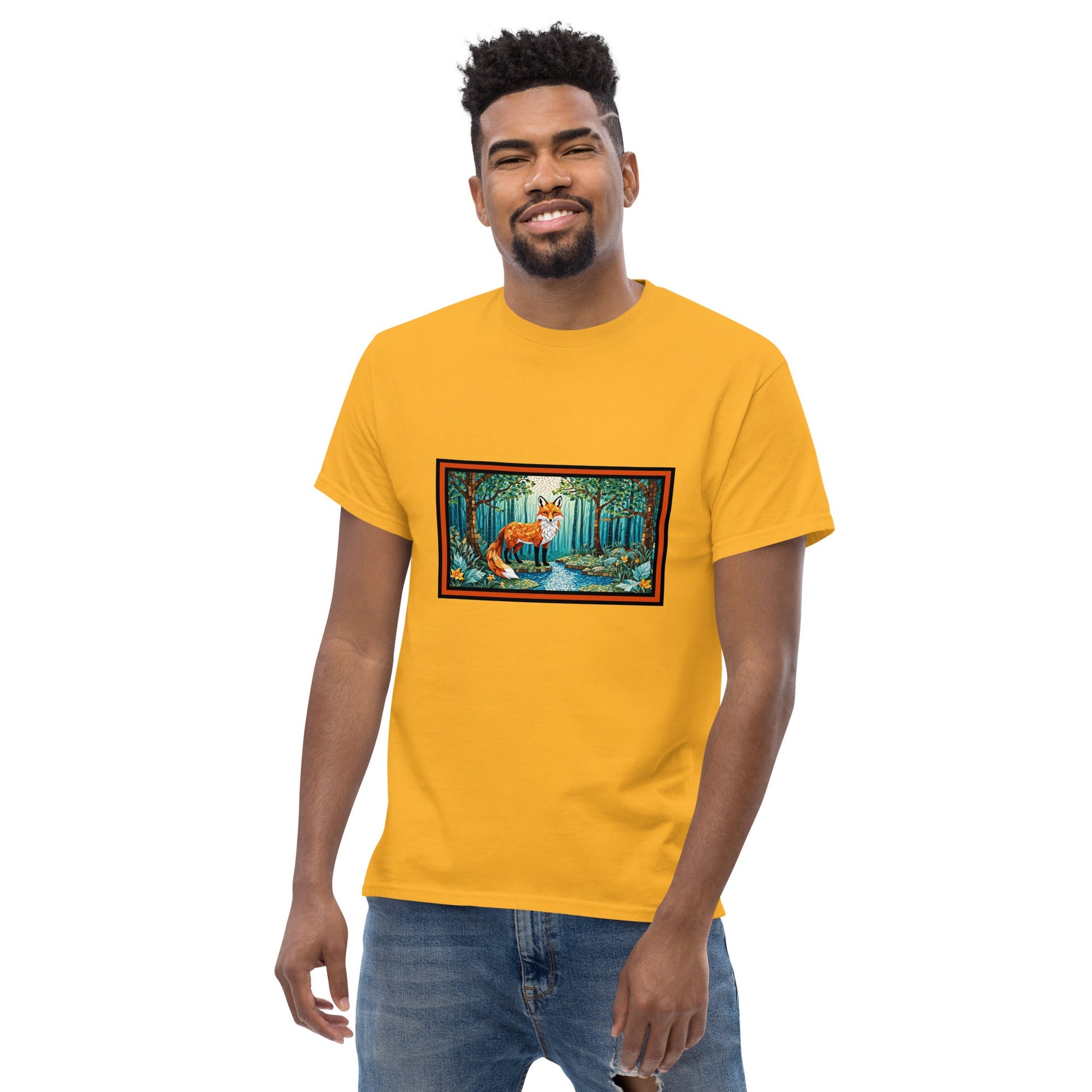 Mosaic Fox By The River Men's Classic Tee - Men's Shirts - Discovery Co.