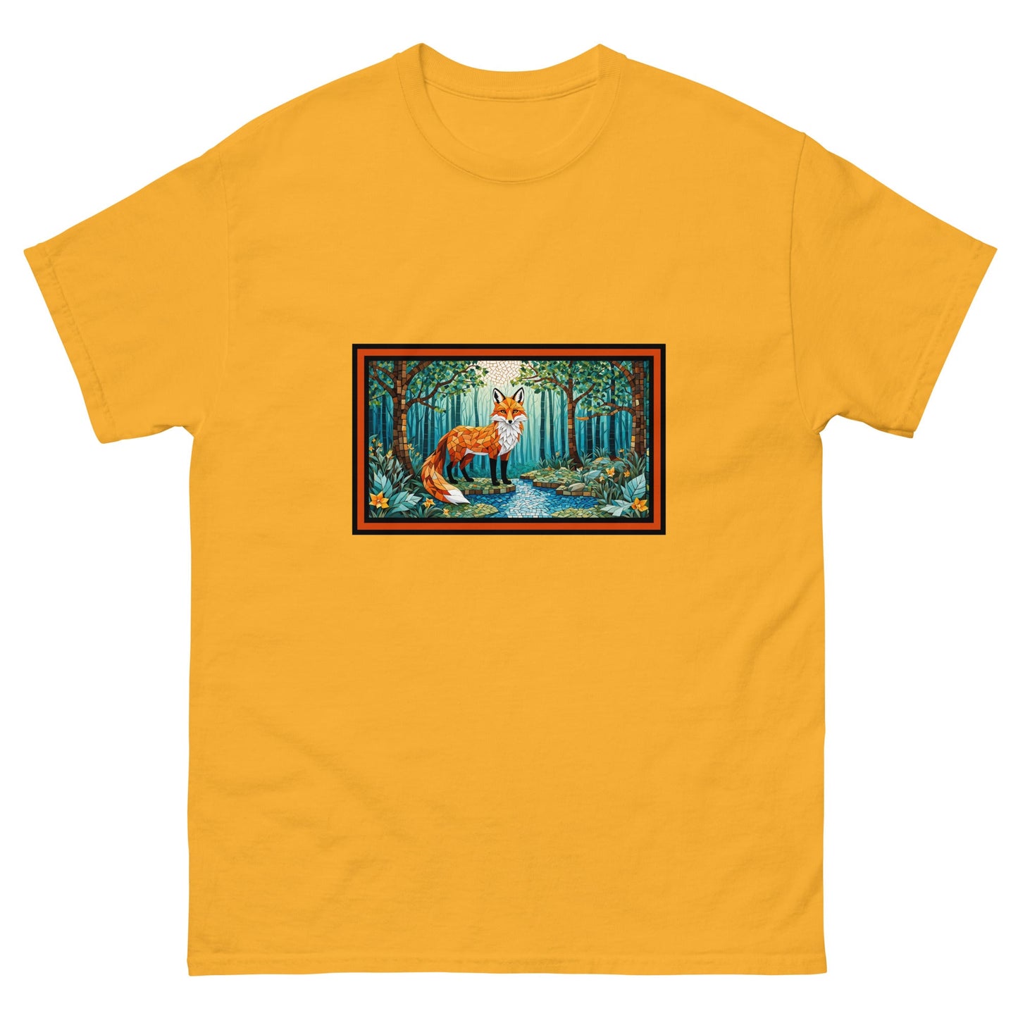 Mosaic Fox By The River Men's Classic Tee - Men's Shirts - Discovery Co.