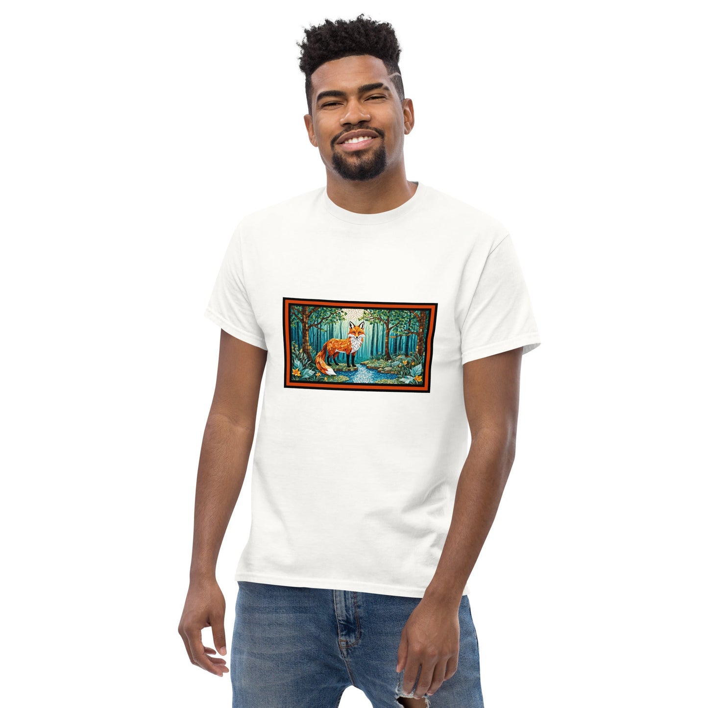 Mosaic Fox By The River Men's Classic Tee - Men's Shirts - Discovery Co.