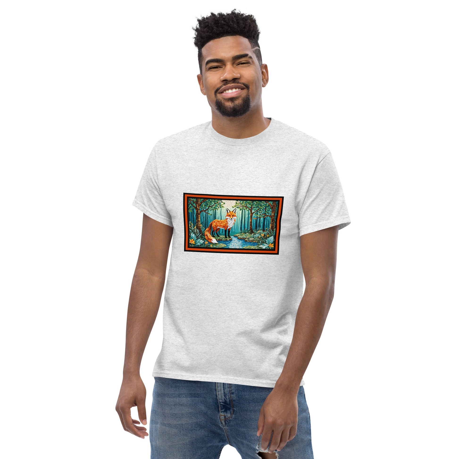 Mosaic Fox By The River Men's Classic Tee - Men's Shirts - Discovery Co.