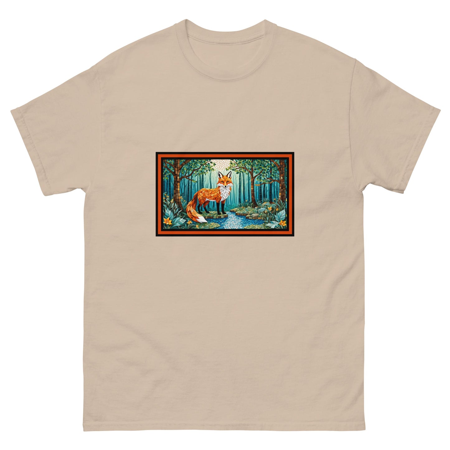 Mosaic Fox By The River Men's Classic Tee - Men's Shirts - Discovery Co.