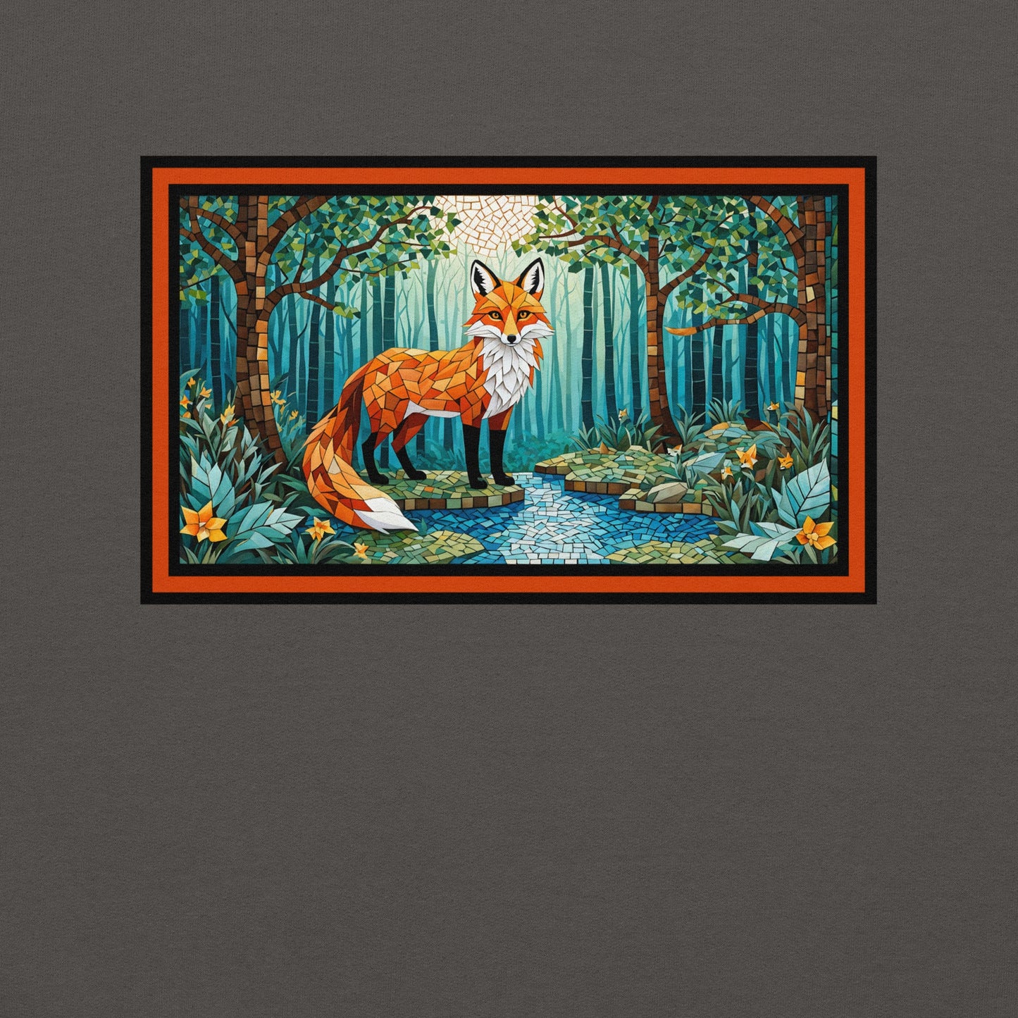 Mosaic Fox By The River Men's (Unisex) Hoodie - Hoodies - Discovery Co.
