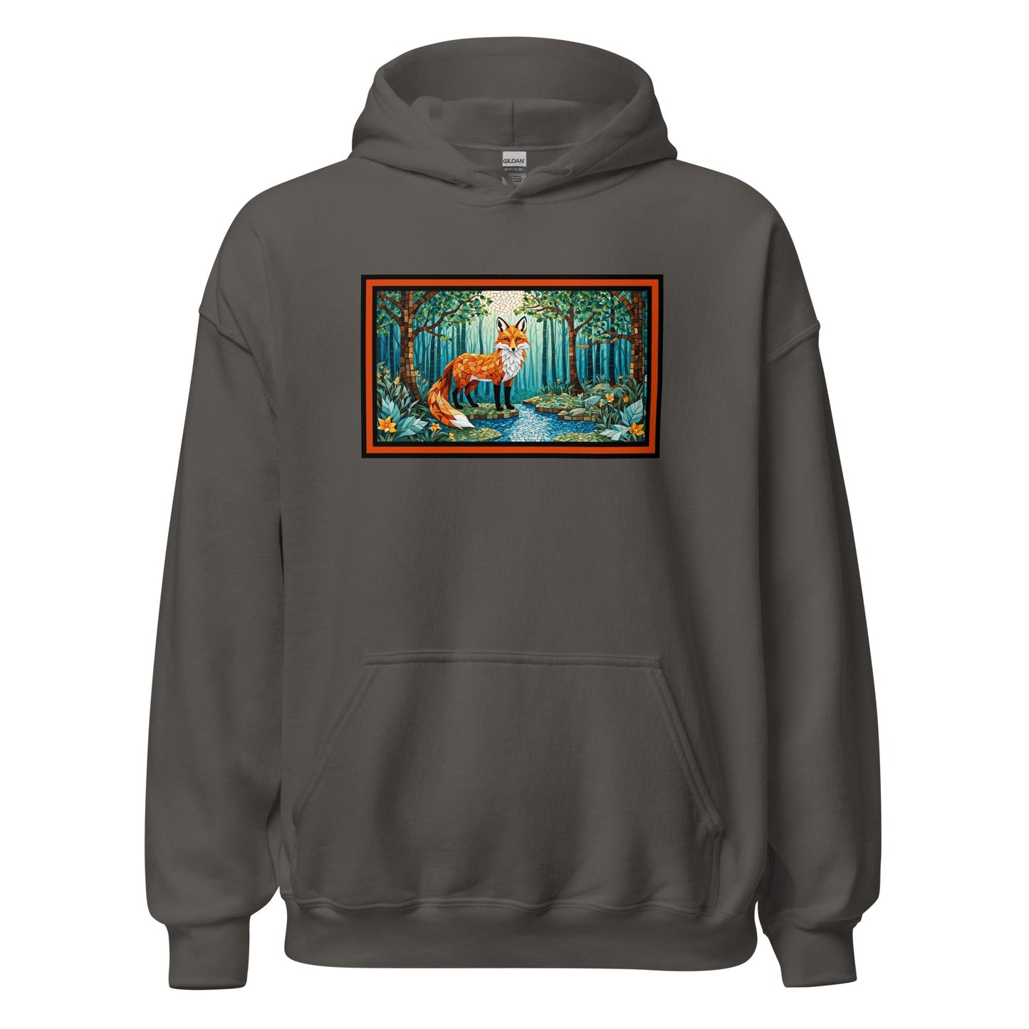 Mosaic Fox By The River Men's (Unisex) Hoodie - Hoodies - Discovery Co.