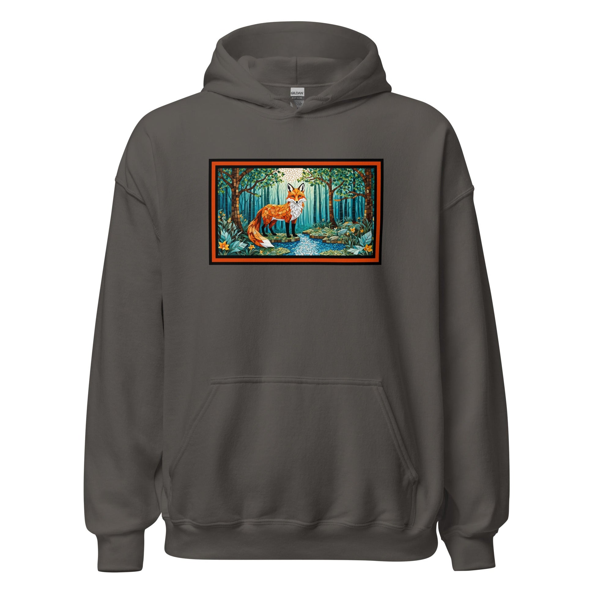 Mosaic Fox By The River Men's (Unisex) Hoodie - Hoodies - Discovery Co.