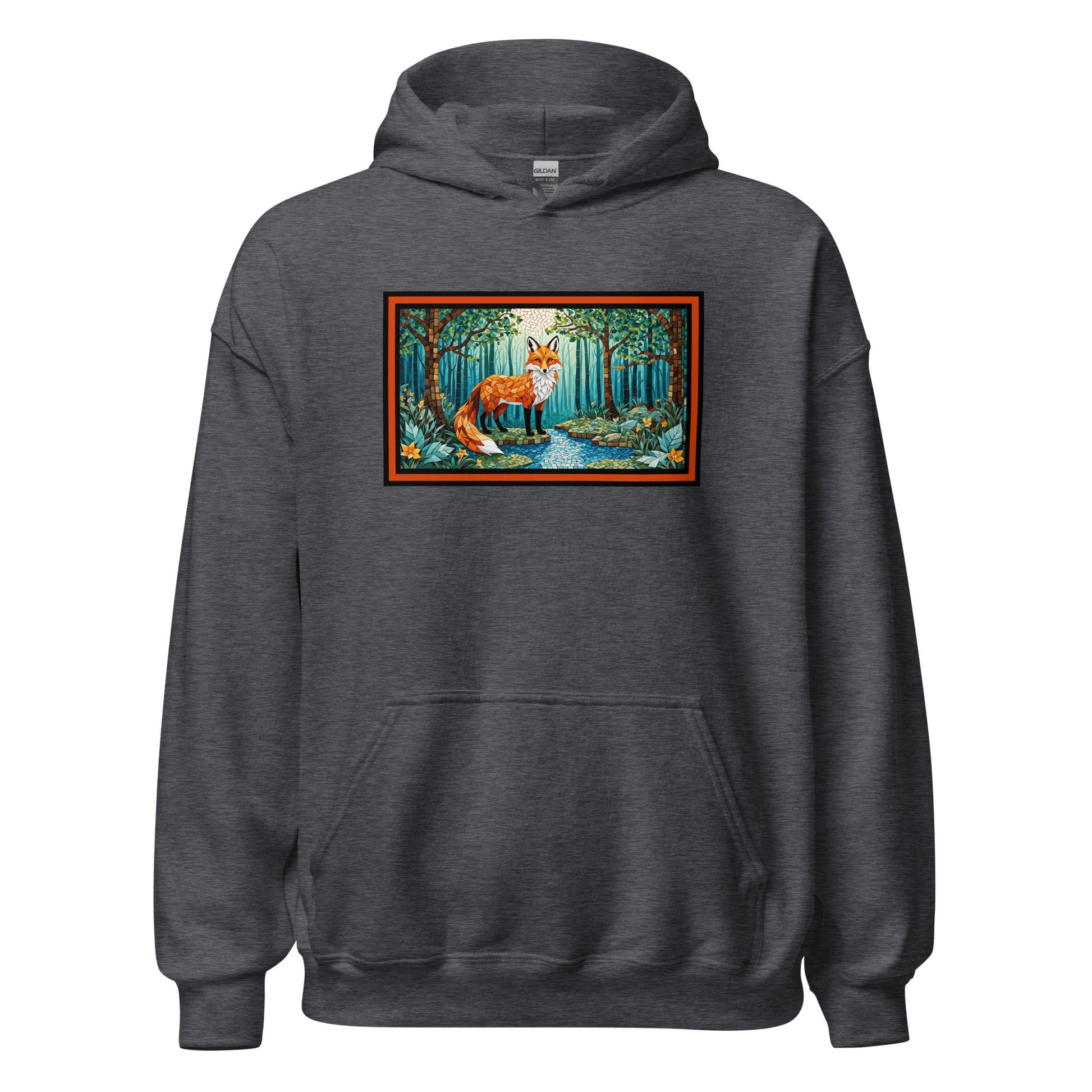Mosaic Fox By The River Men's (Unisex) Hoodie - Hoodies - Discovery Co.