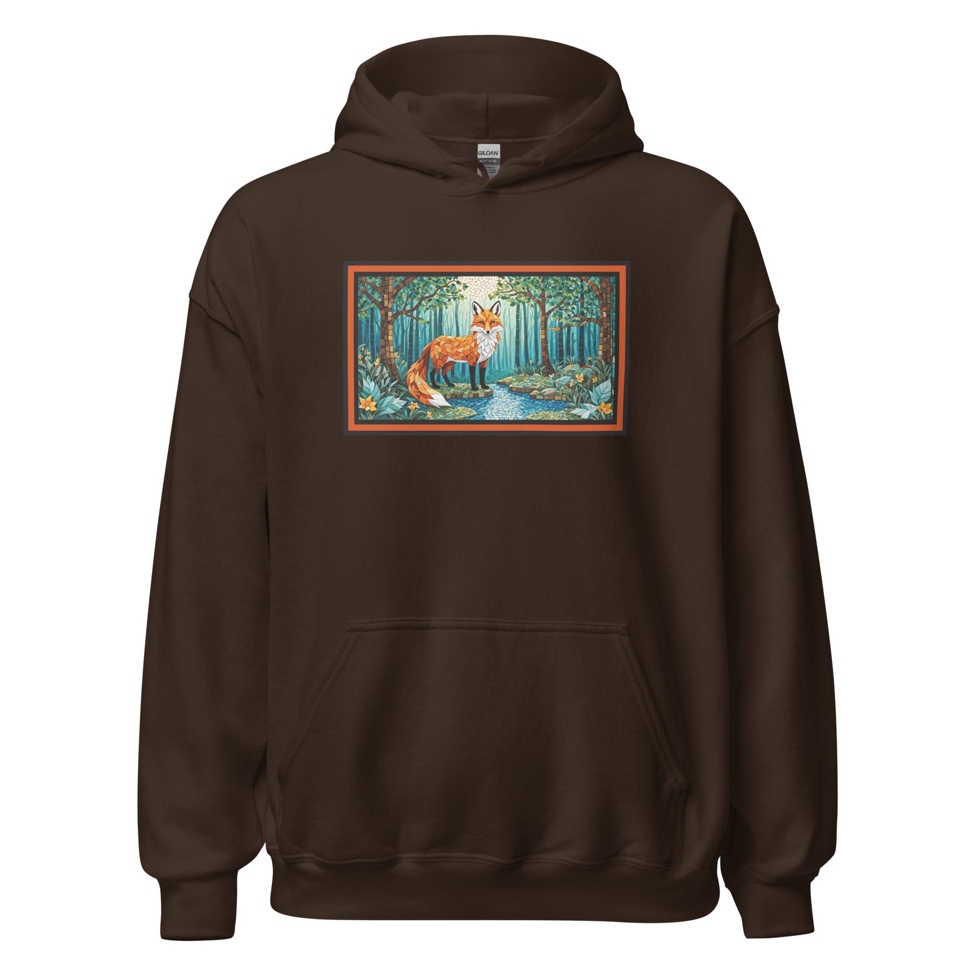 Mosaic Fox By The River Men's (Unisex) Hoodie - Hoodies - Discovery Co.