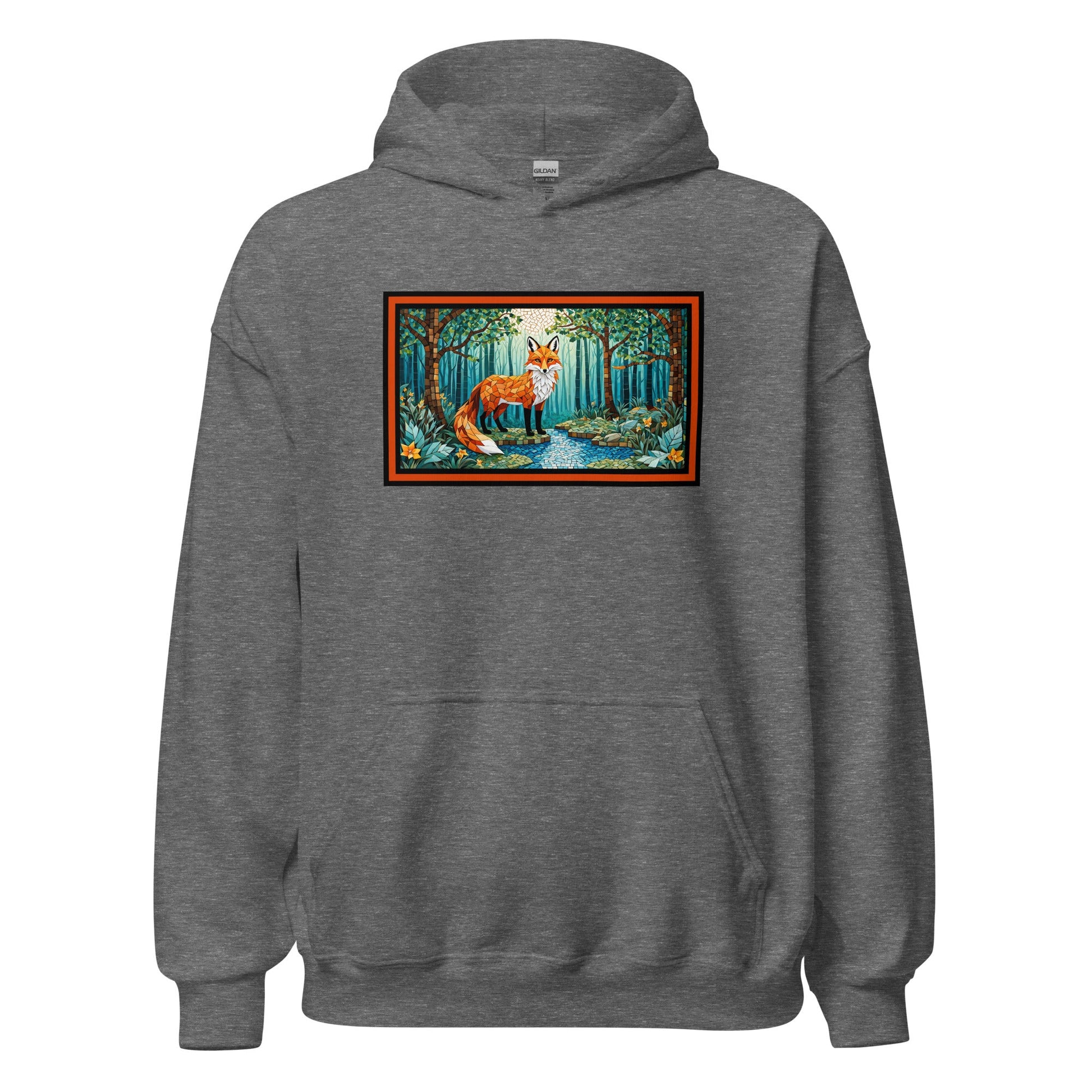 Mosaic Fox By The River Men's (Unisex) Hoodie - Hoodies - Discovery Co.