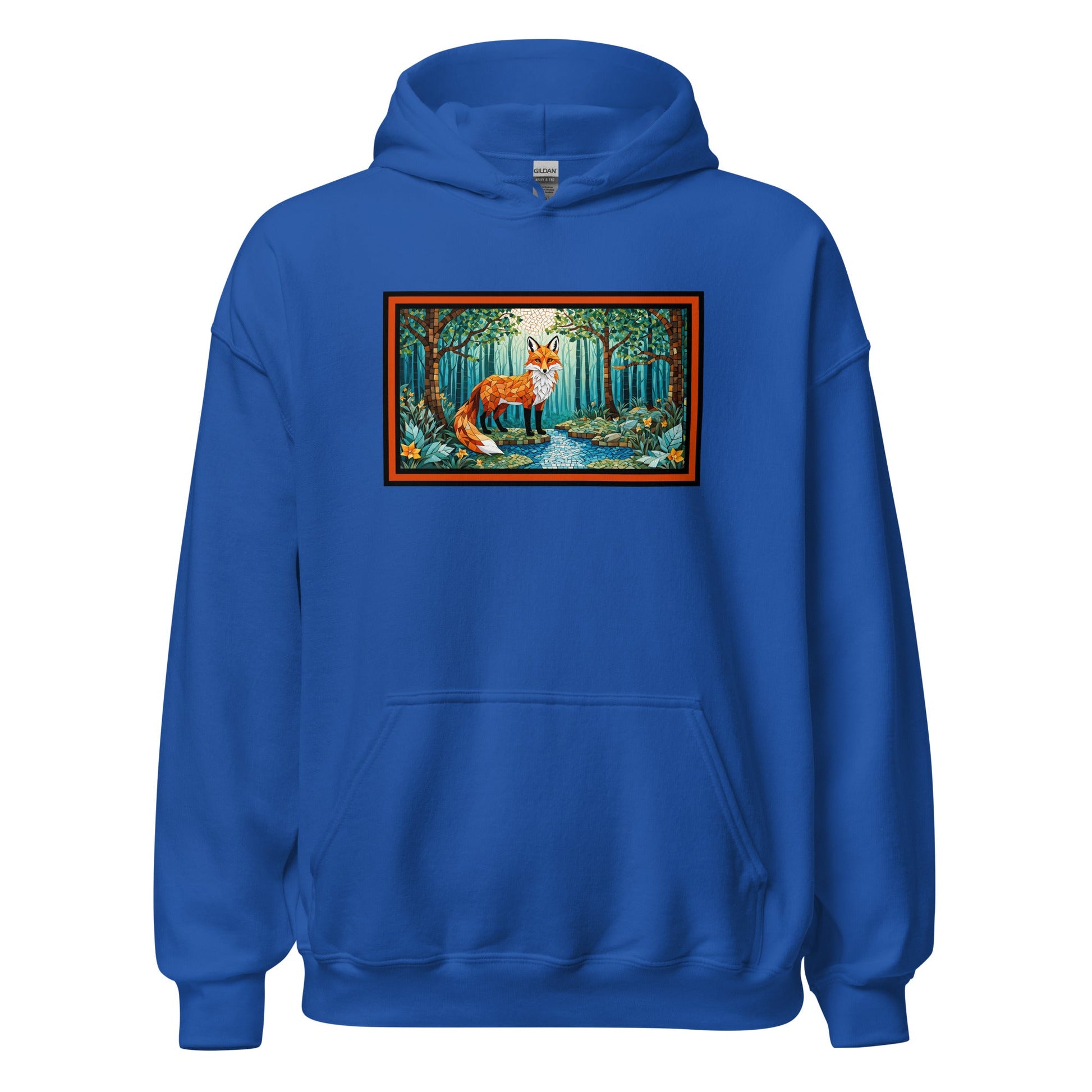 Mosaic Fox By The River Men's (Unisex) Hoodie - Hoodies - Discovery Co.
