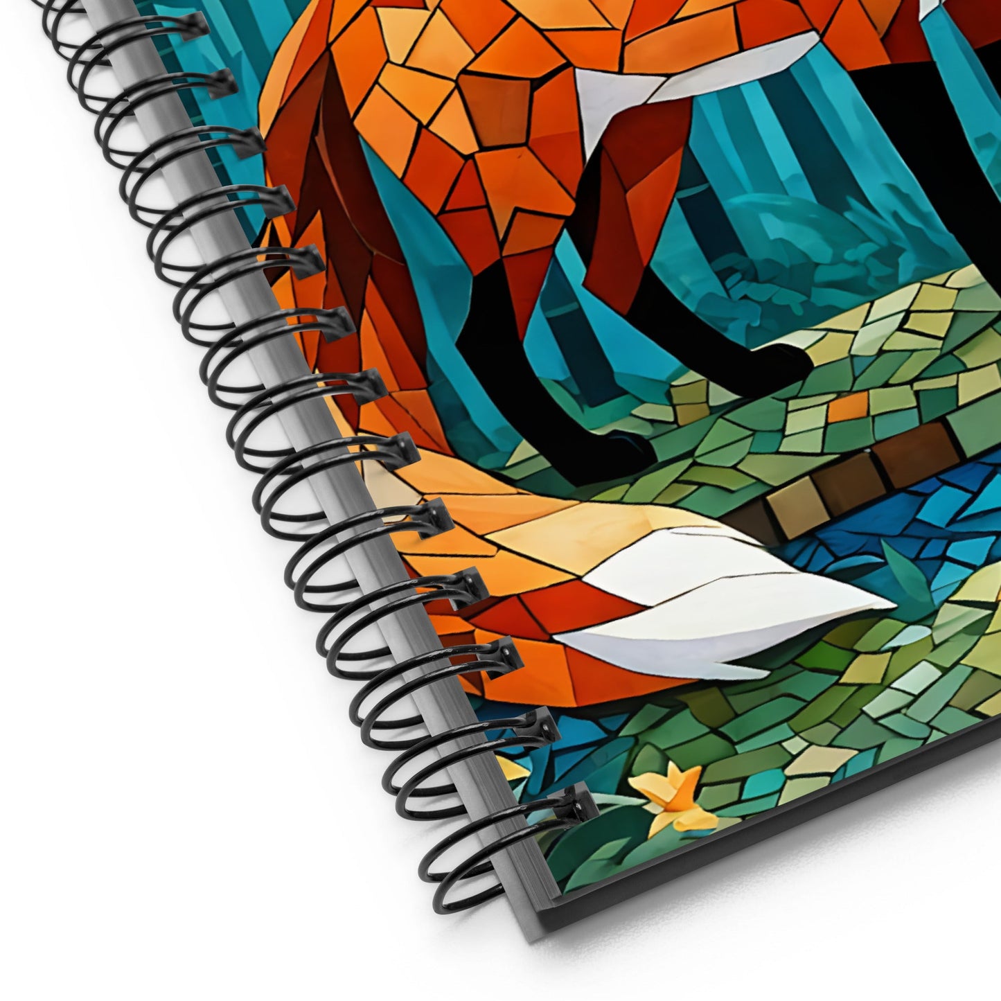 Mosaic Fox By The River Spiral Notebook - Spiral Notebooks - Discovery Co.