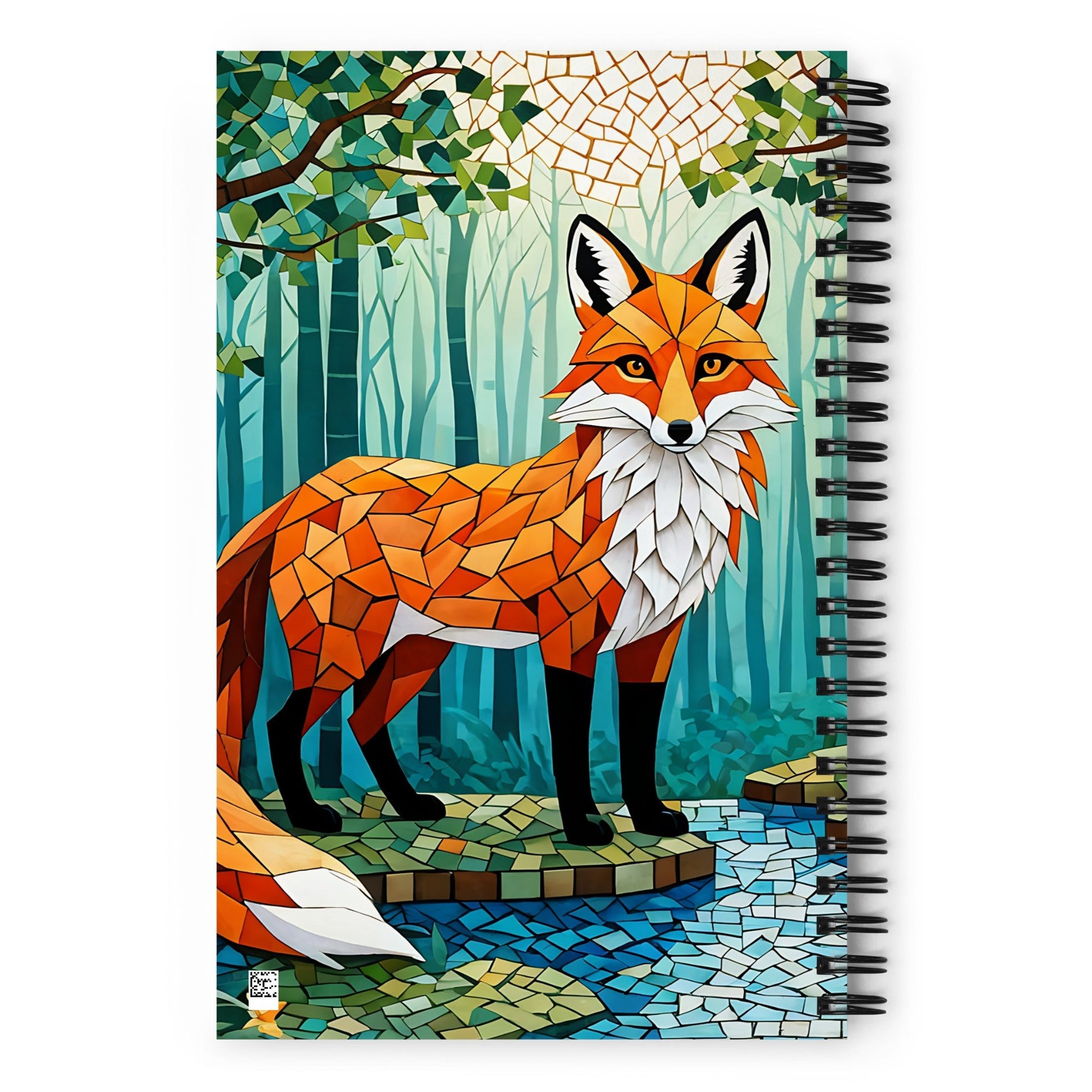 Mosaic Fox By The River Spiral Notebook - Spiral Notebooks - Discovery Co.