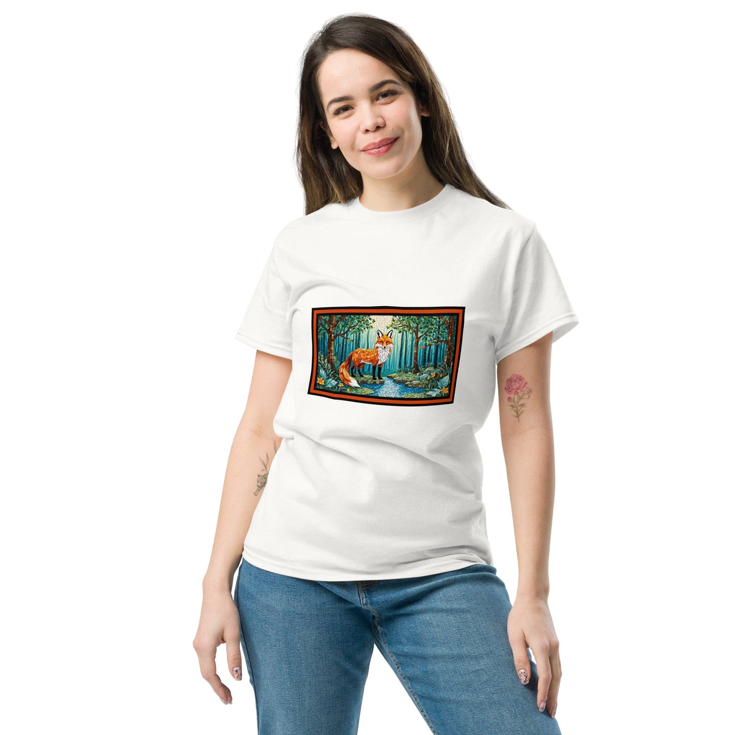 Mosaic Fox By The River Women's Classic Tee - Women's Shirts - Discovery Co.