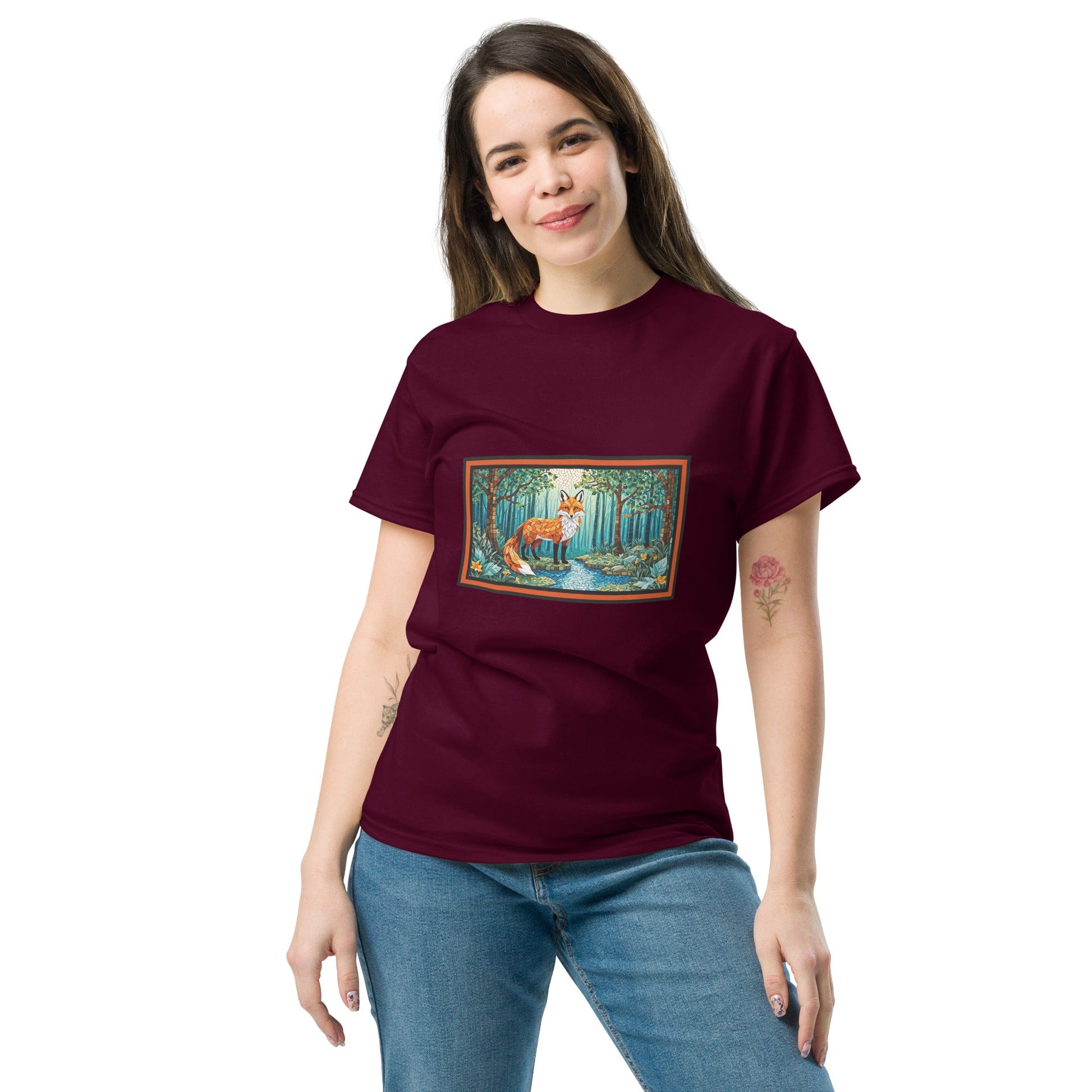 Mosaic Fox By The River Women's Classic Tee - Women's Shirts - Discovery Co.