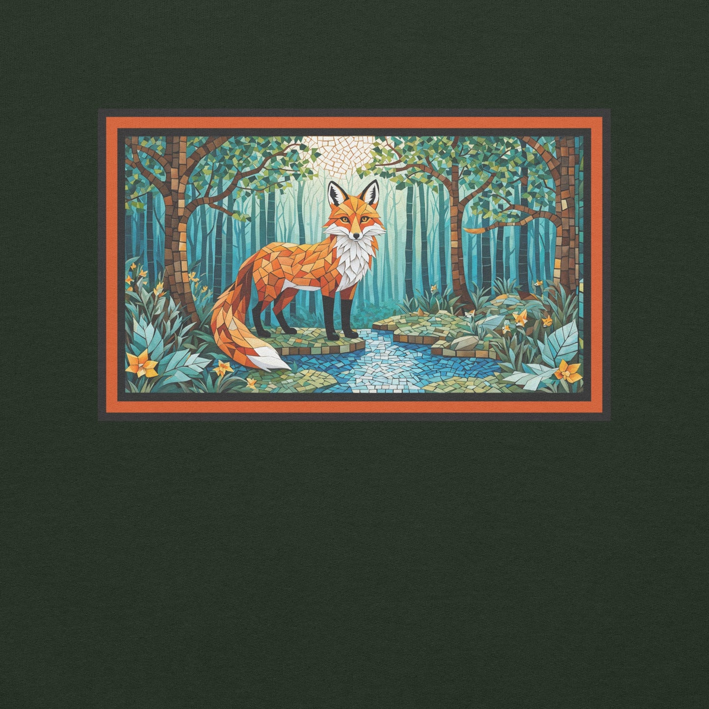 Mosaic Fox By The River Women's (Unisex) Hoodie - Hoodies - Discovery Co.