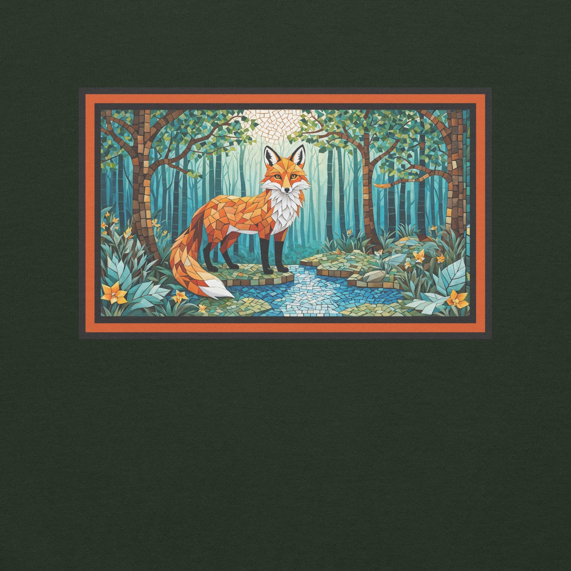 Mosaic Fox By The River Women's (Unisex) Hoodie - Hoodies - Discovery Co.
