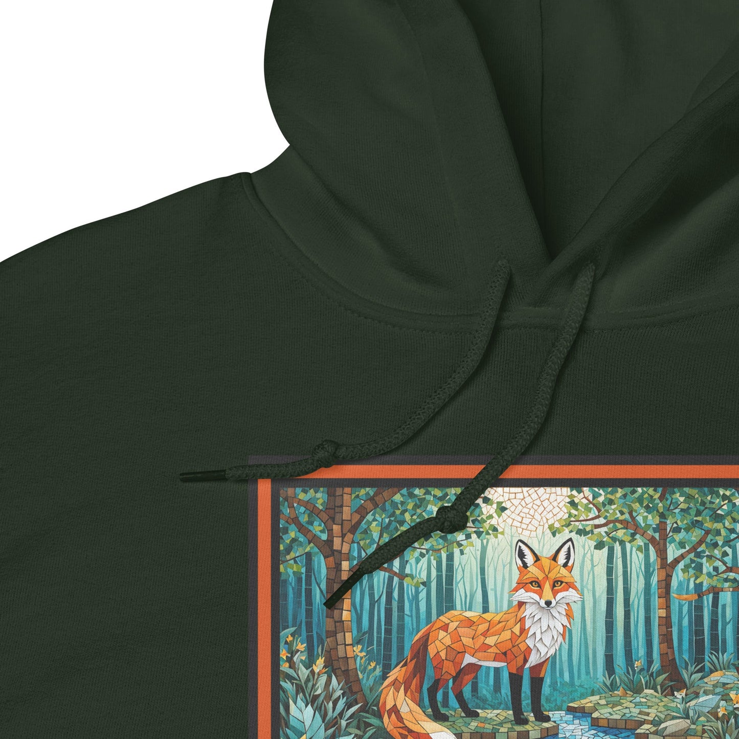 Mosaic Fox By The River Women's (Unisex) Hoodie - Hoodies - Discovery Co.