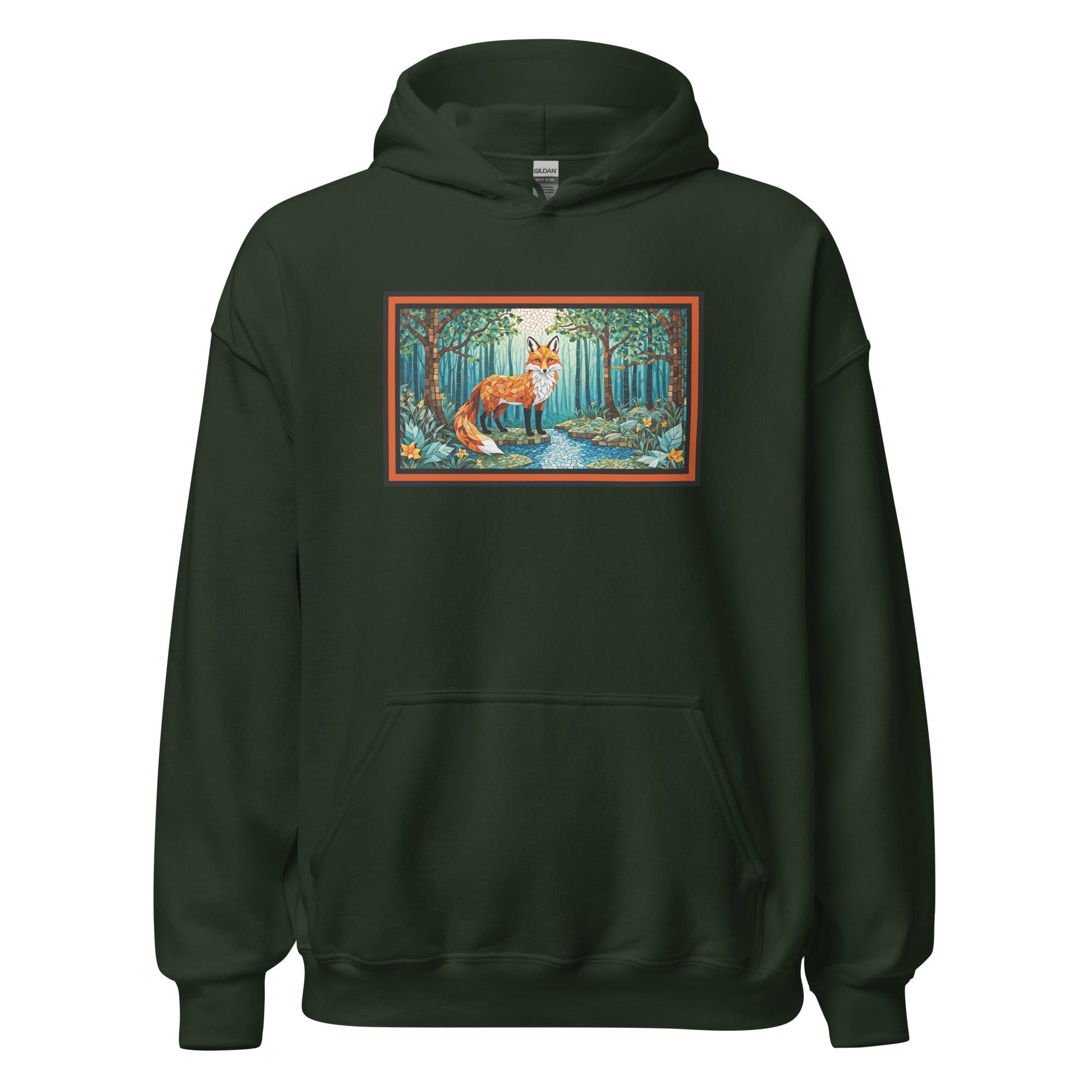 Mosaic Fox By The River Women's (Unisex) Hoodie - Hoodies - Discovery Co.