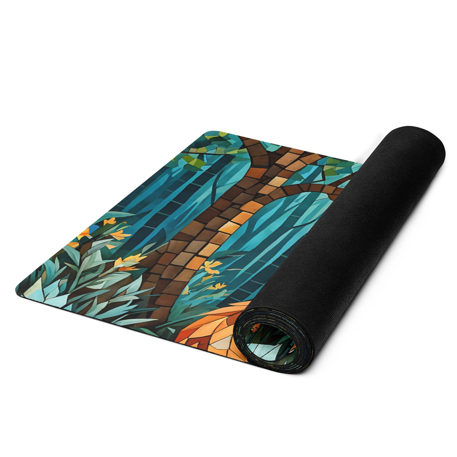 Mosaic Fox By The River Yoga Mat - Yoga Mat - Discovery Co.
