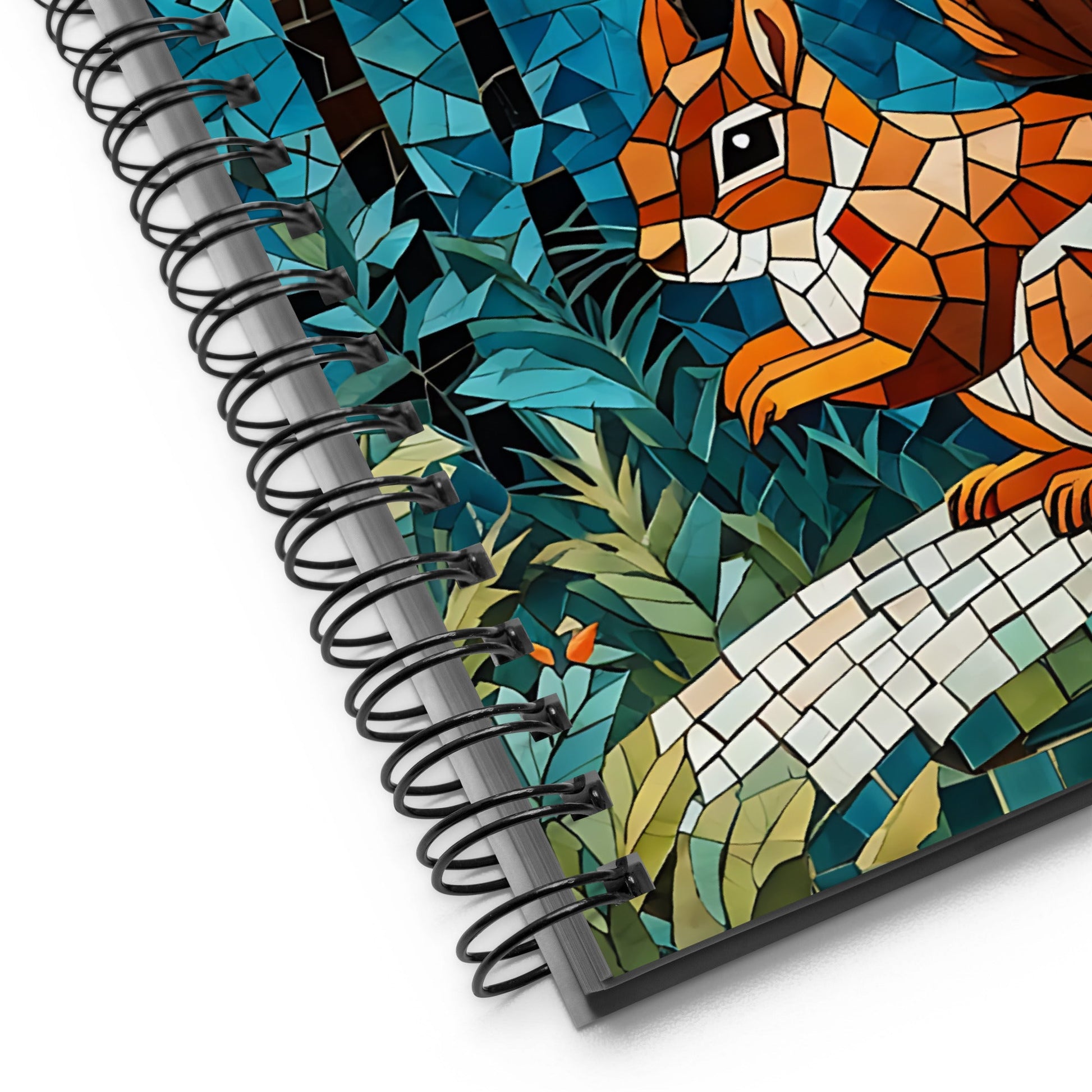 Mosaic Squirrel In The Forest Spiral Notebook - Spiral Notebooks - Discovery Co.