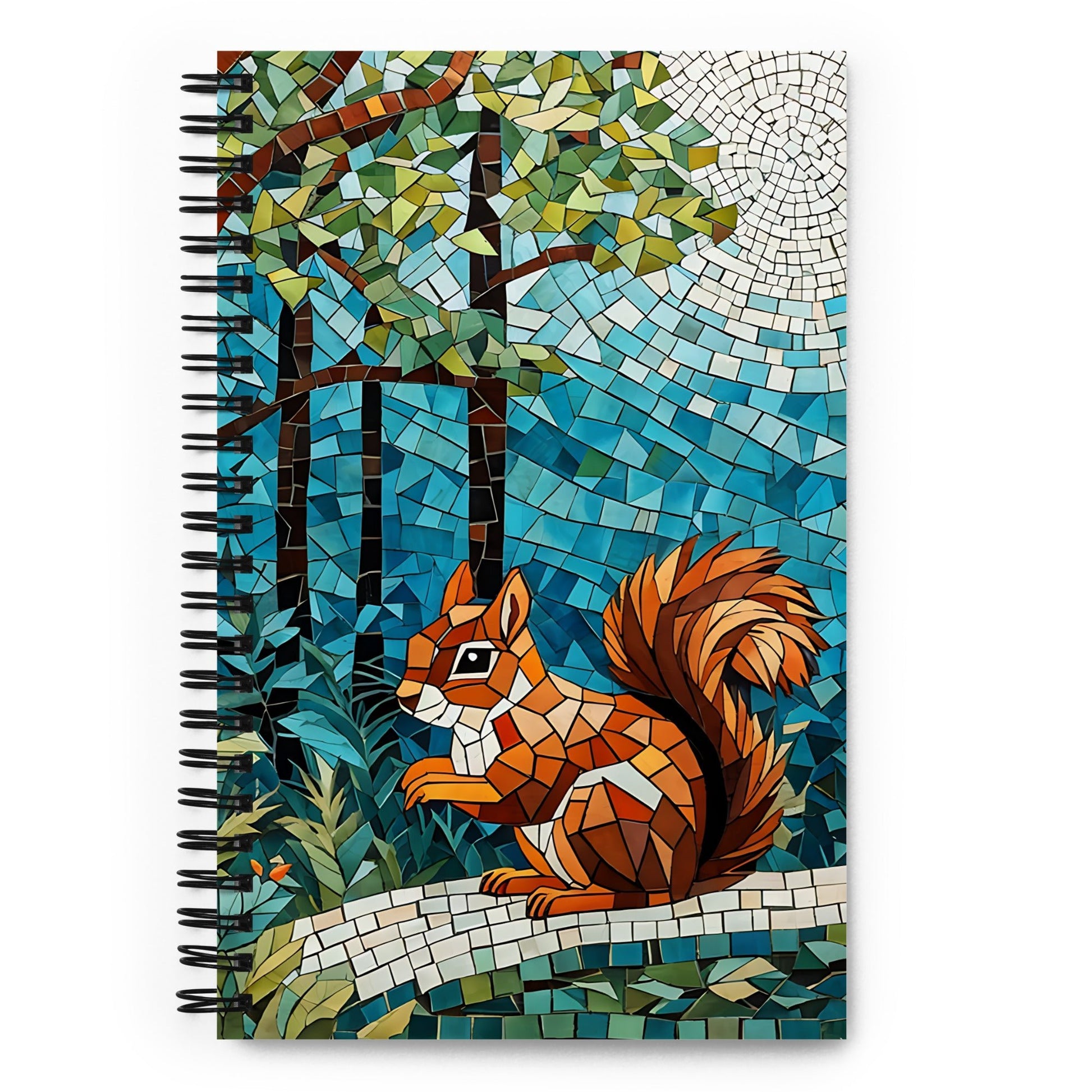 Mosaic Squirrel In The Forest Spiral Notebook - Spiral Notebooks - Discovery Co.