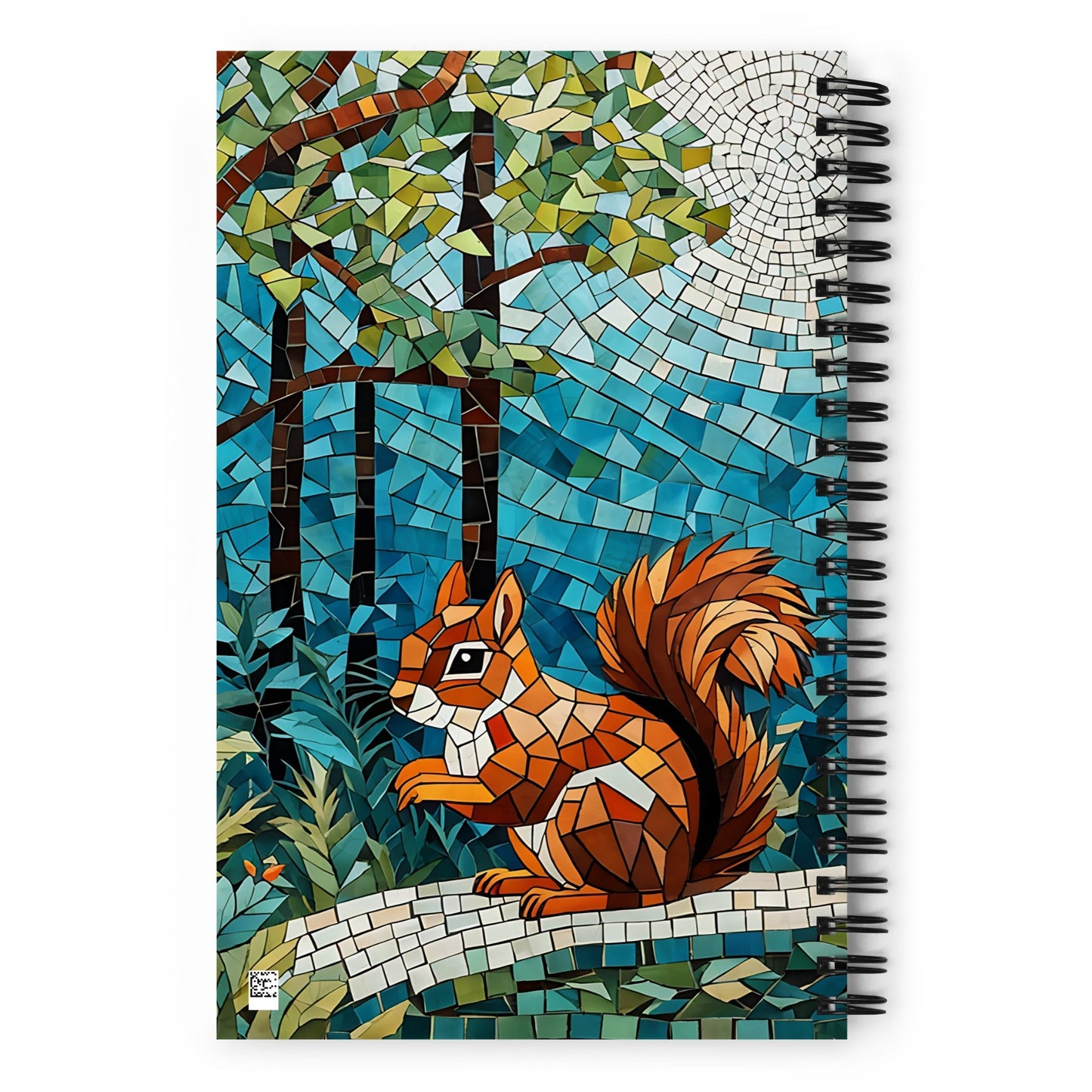 Mosaic Squirrel In The Forest Spiral Notebook - Spiral Notebooks - Discovery Co.