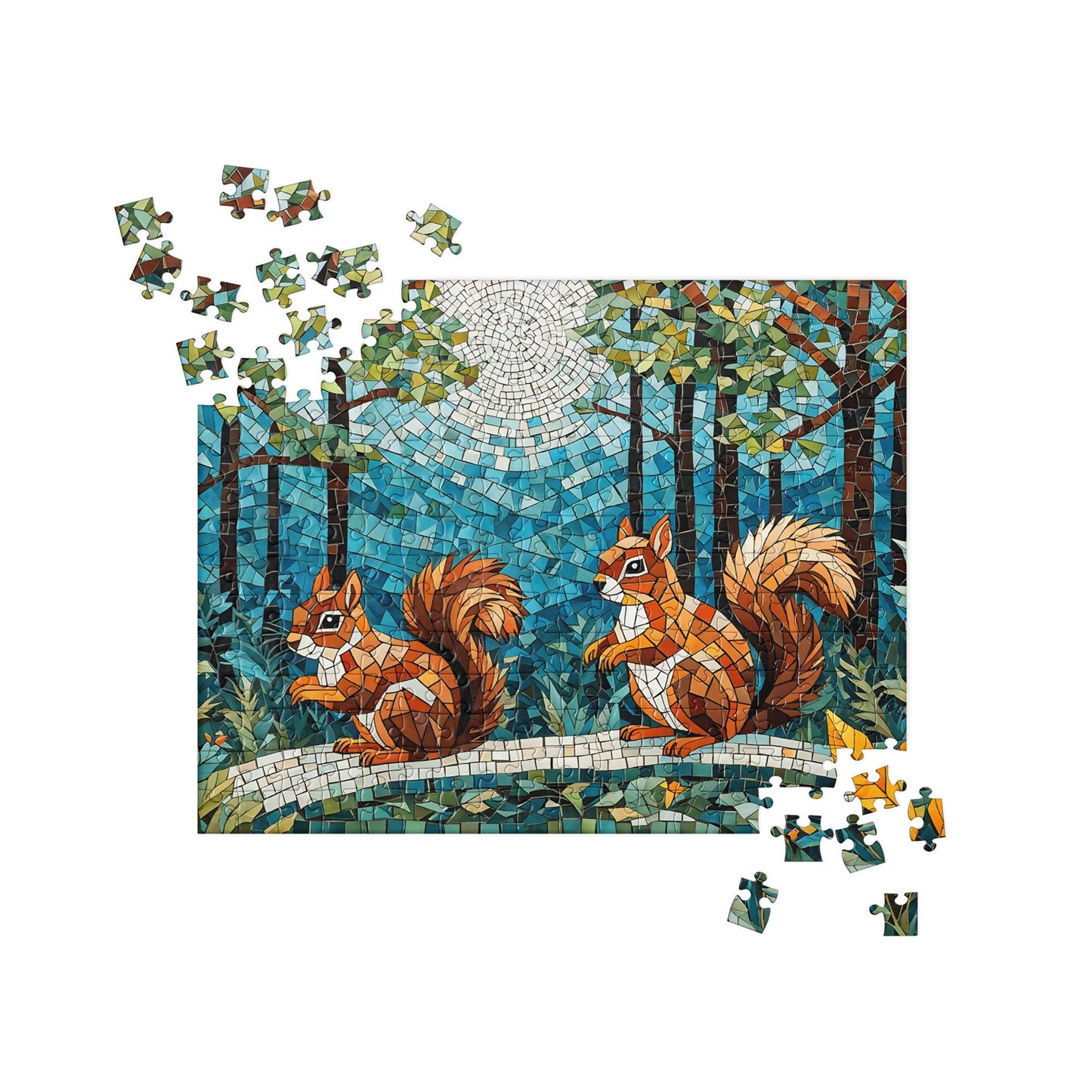 Mosaic Squirrels In The Forest Jigsaw Puzzle - Puzzle - Discovery Co.