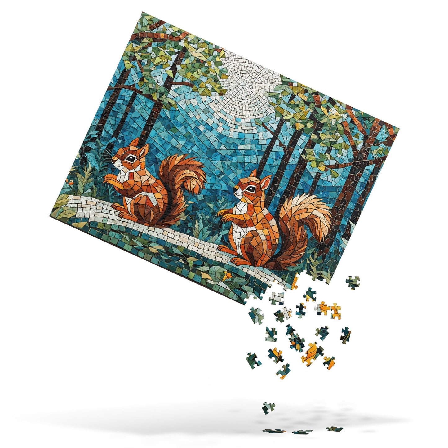 Mosaic Squirrels In The Forest Jigsaw Puzzle - Puzzle - Discovery Co.