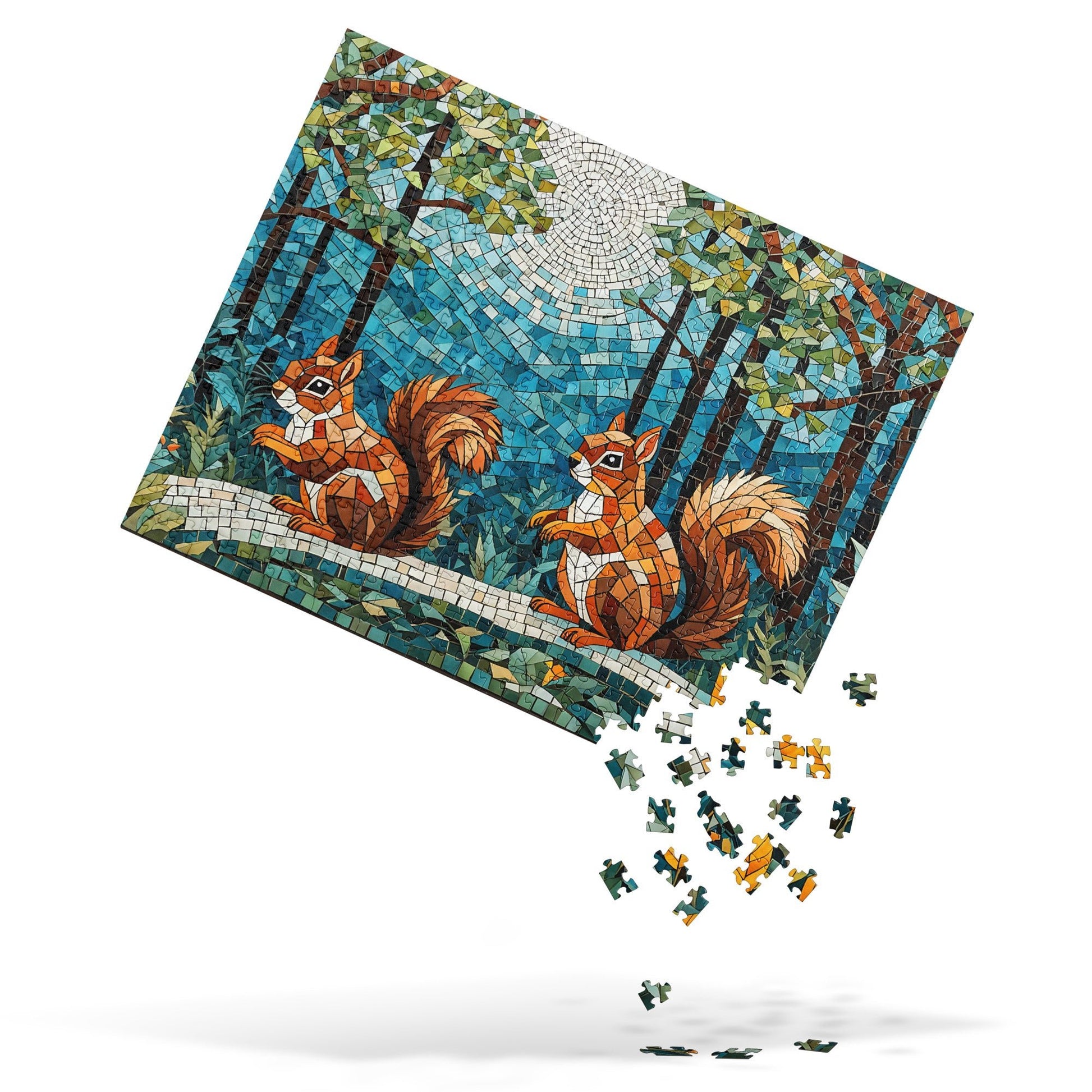 Mosaic Squirrels In The Forest Jigsaw Puzzle - Puzzle - Discovery Co.