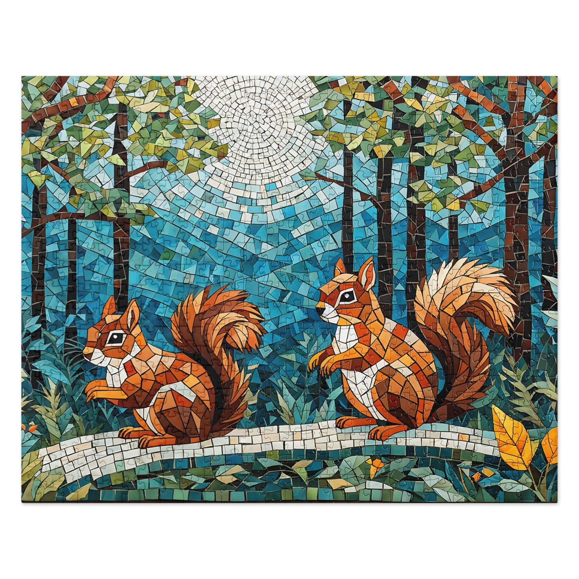 Mosaic Squirrels In The Forest Jigsaw Puzzle - Puzzle - Discovery Co.