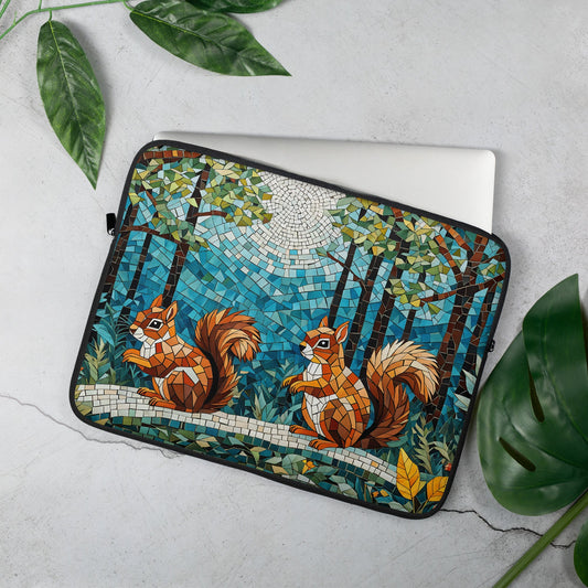 Mosaic Squirrels In The Forest Laptop Sleeve - Laptop Cases - Discovery Co.