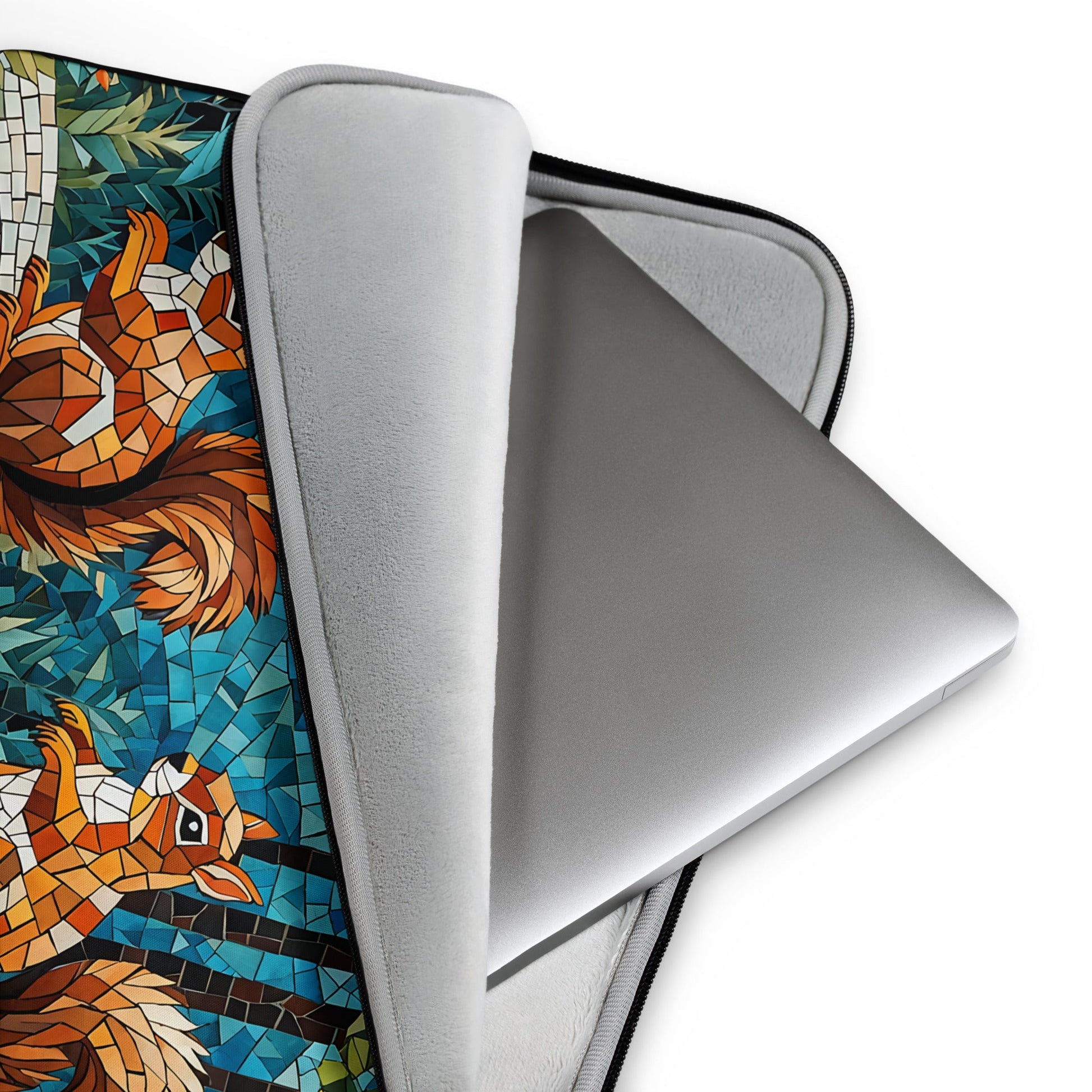 Mosaic Squirrels In The Forest Laptop Sleeve - Laptop Cases - Discovery Co.