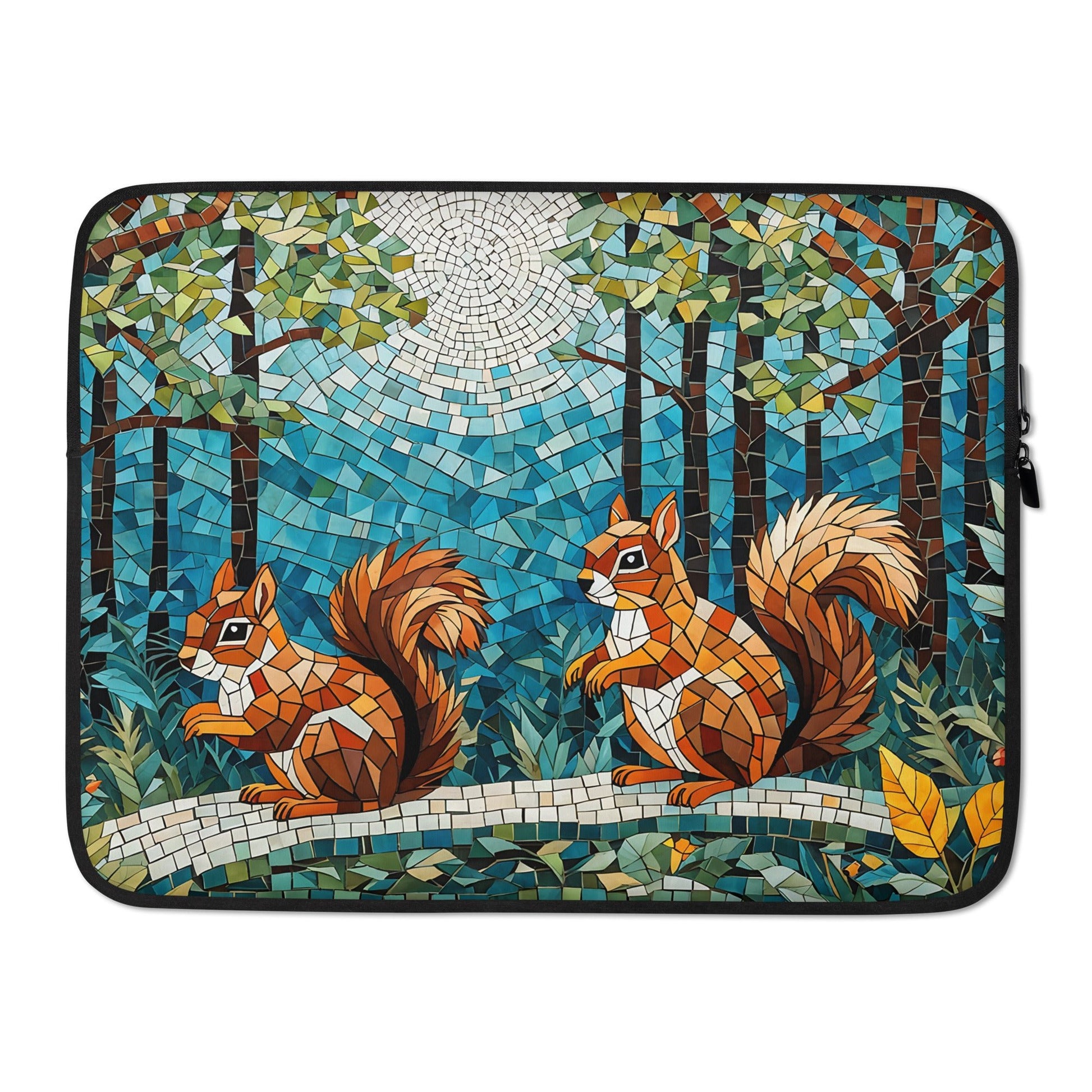 Mosaic Squirrels In The Forest Laptop Sleeve - Laptop Cases - Discovery Co.