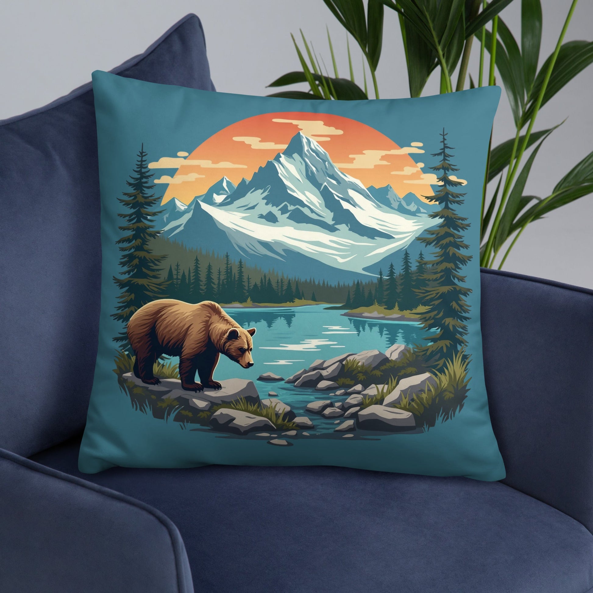 Mountain Bear Basic Pillow - Pillows - Discovery Co.