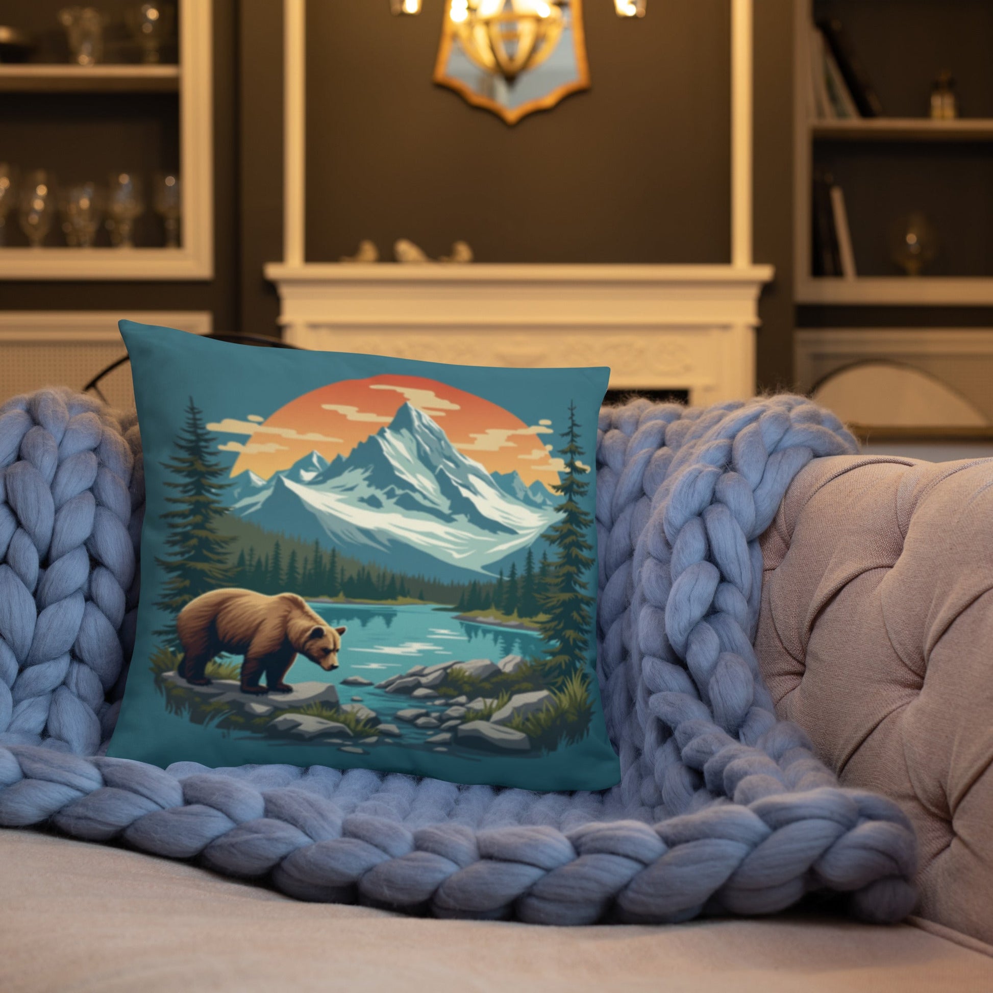 Mountain Bear Basic Pillow - Pillows - Discovery Co.
