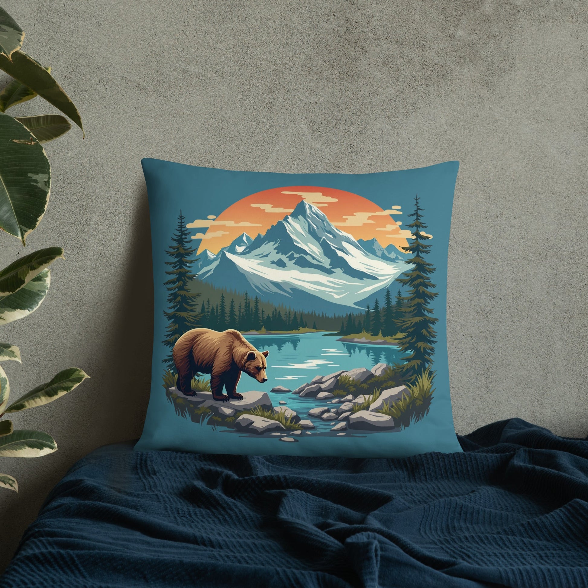 Mountain Bear Basic Pillow - Pillows - Discovery Co.