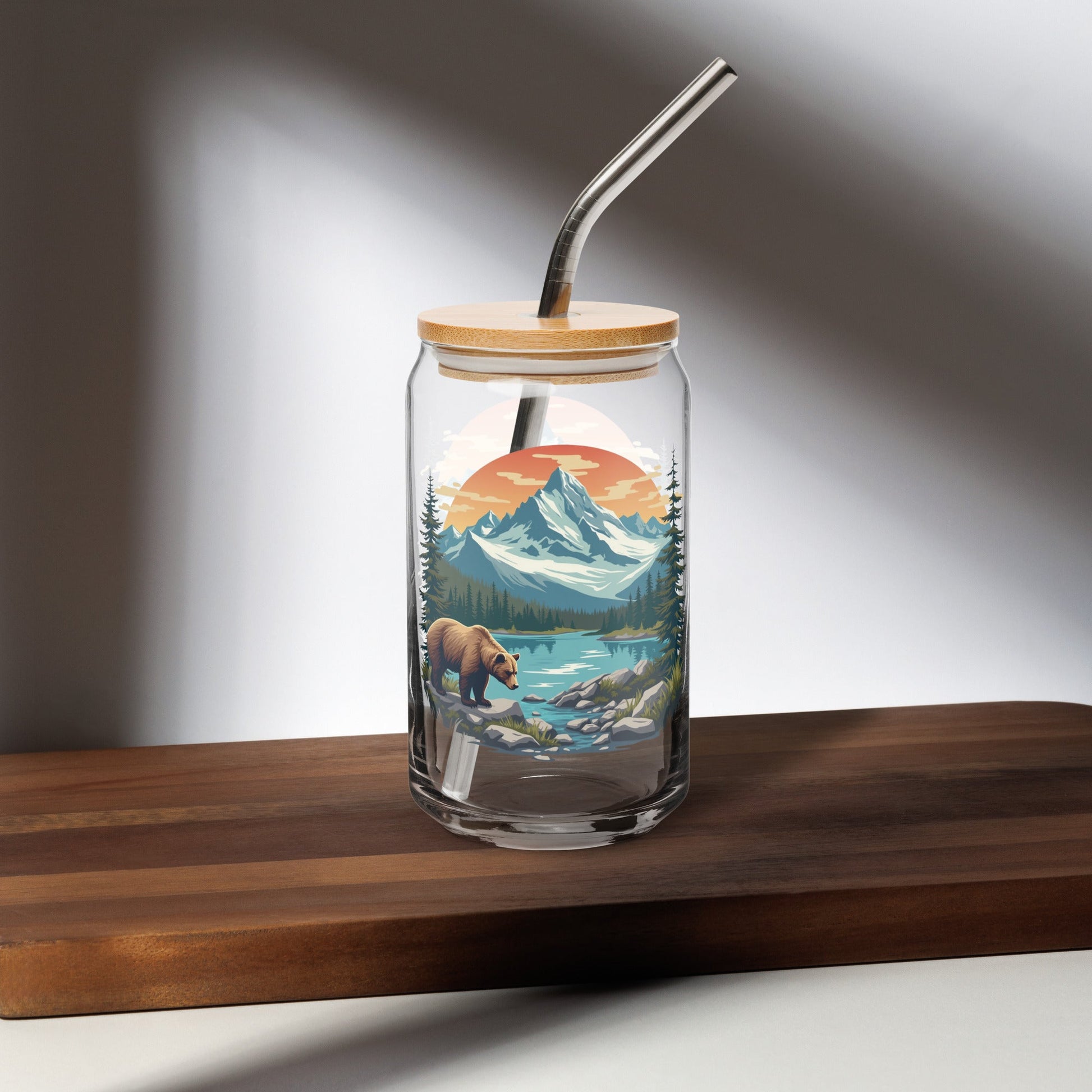 Mountain Bear Can - Shaped Glass - Can - Shaped Glass - Discovery Co.