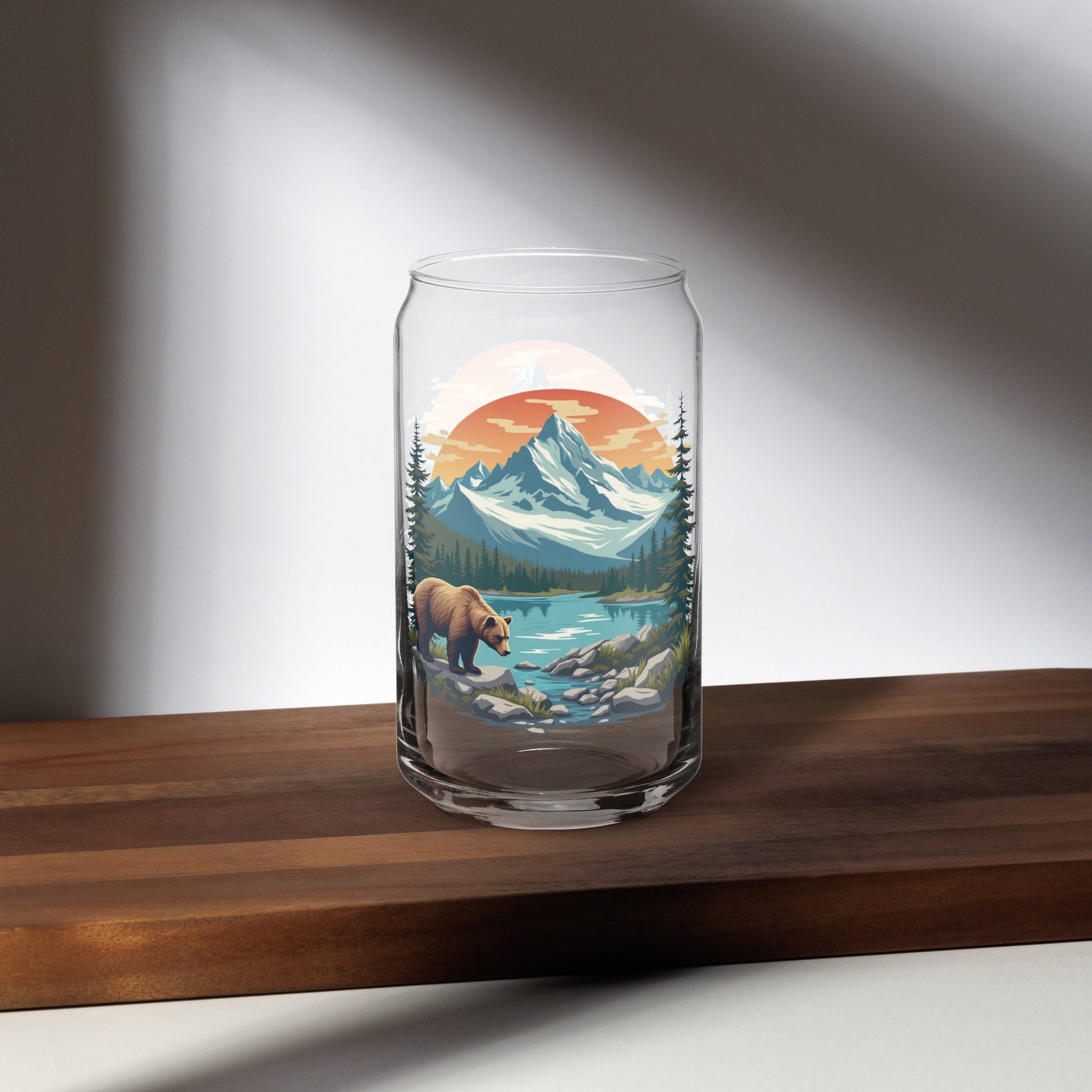 Mountain Bear Can - Shaped Glass - Can - Shaped Glass - Discovery Co.