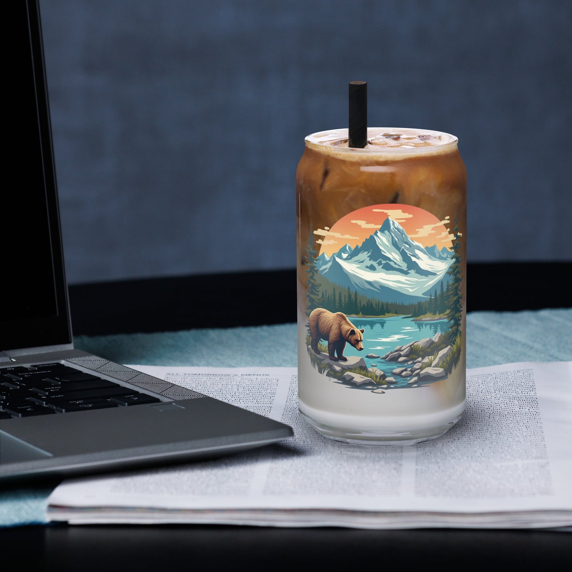 Mountain Bear Can - Shaped Glass - Can - Shaped Glass - Discovery Co.