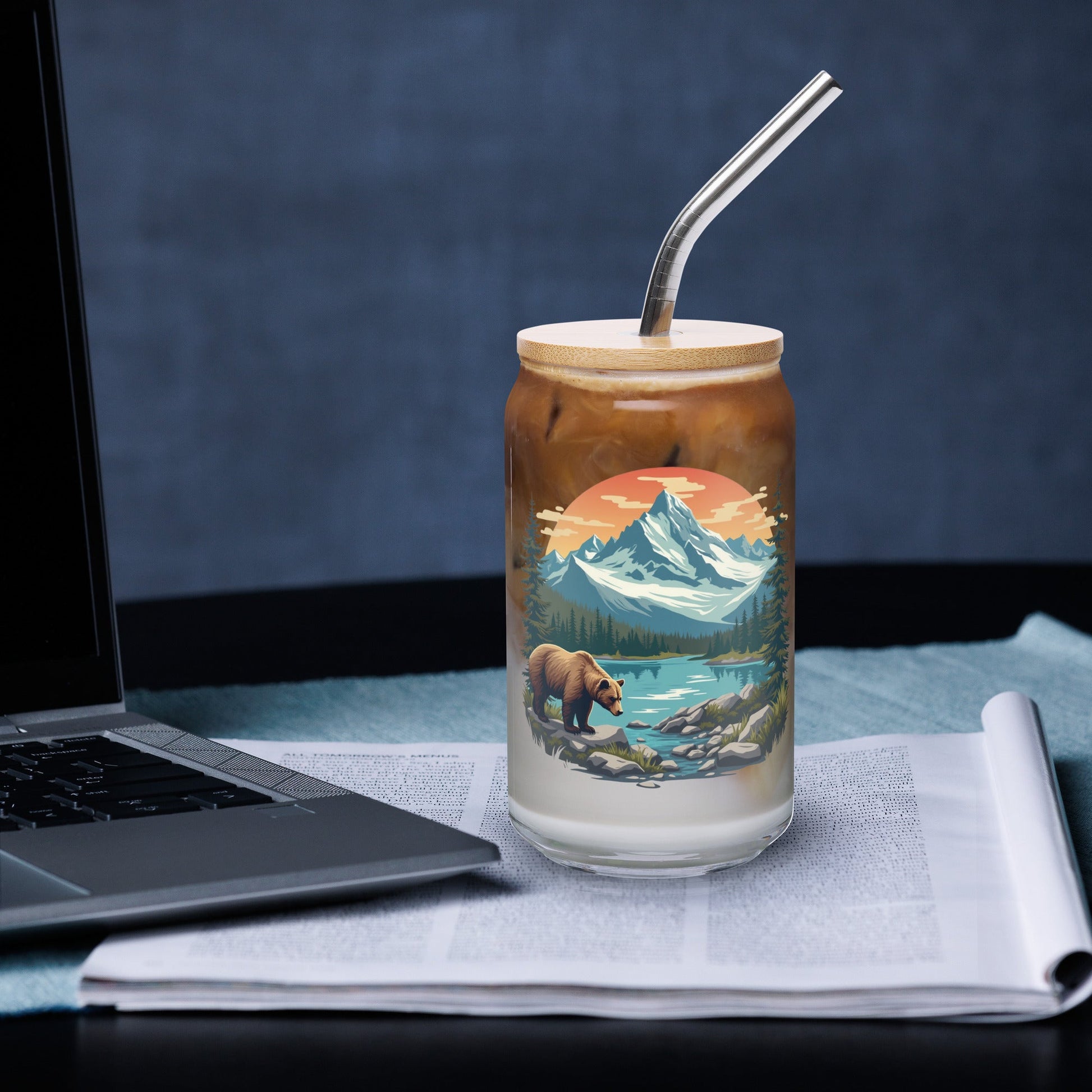 Mountain Bear Can - Shaped Glass - Can - Shaped Glass - Discovery Co.