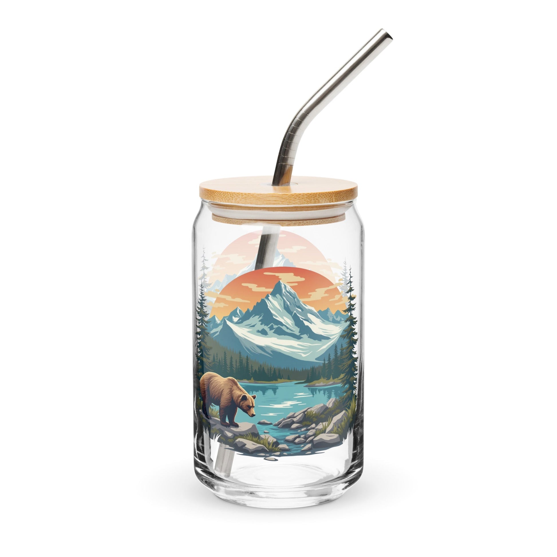 Mountain Bear Can - Shaped Glass - Can - Shaped Glass - Discovery Co.